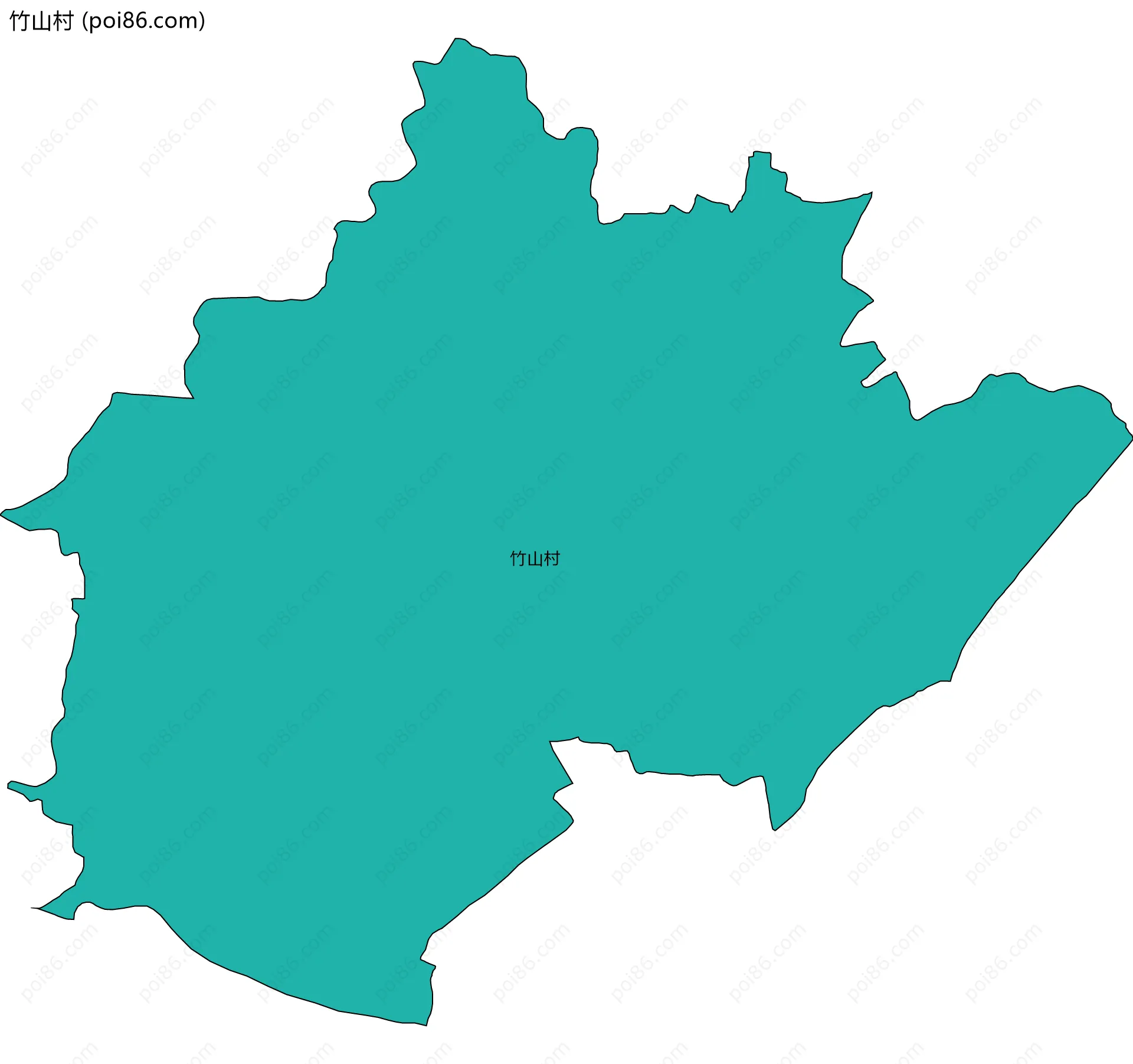 竹山村边界地图