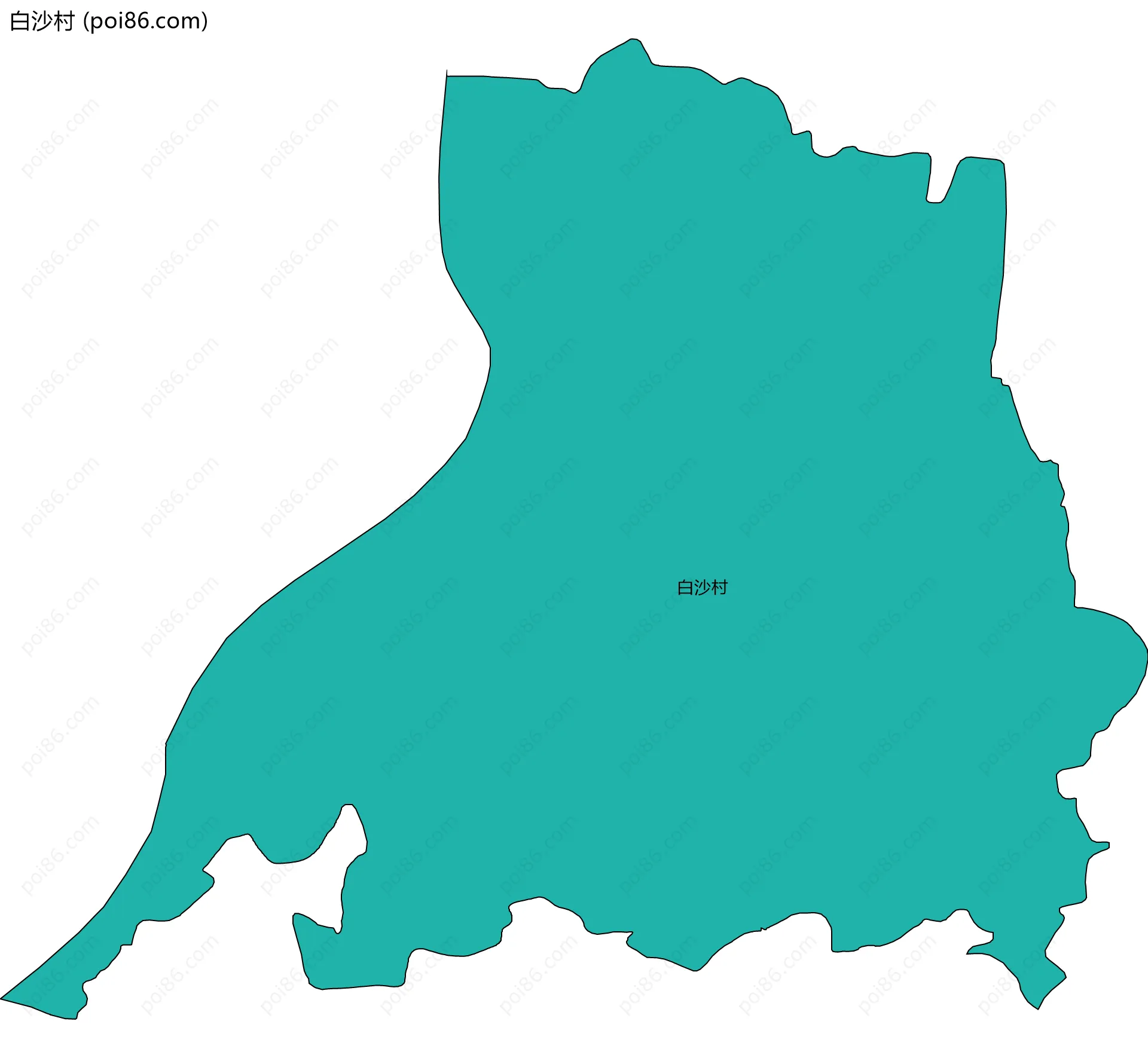 白沙村边界地图