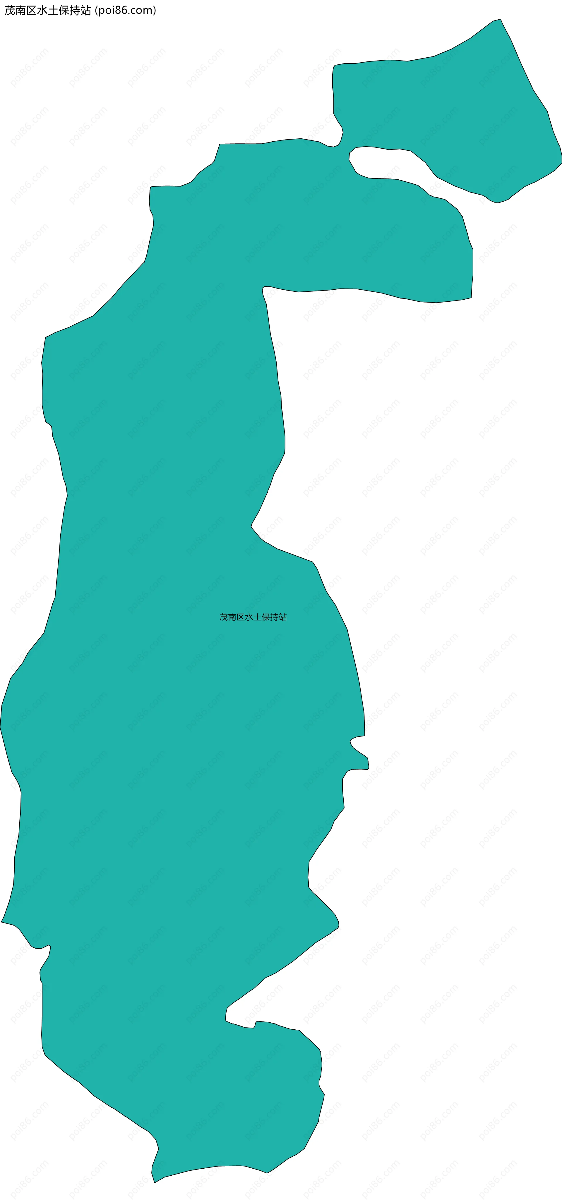 茂南区水土保持站边界地图