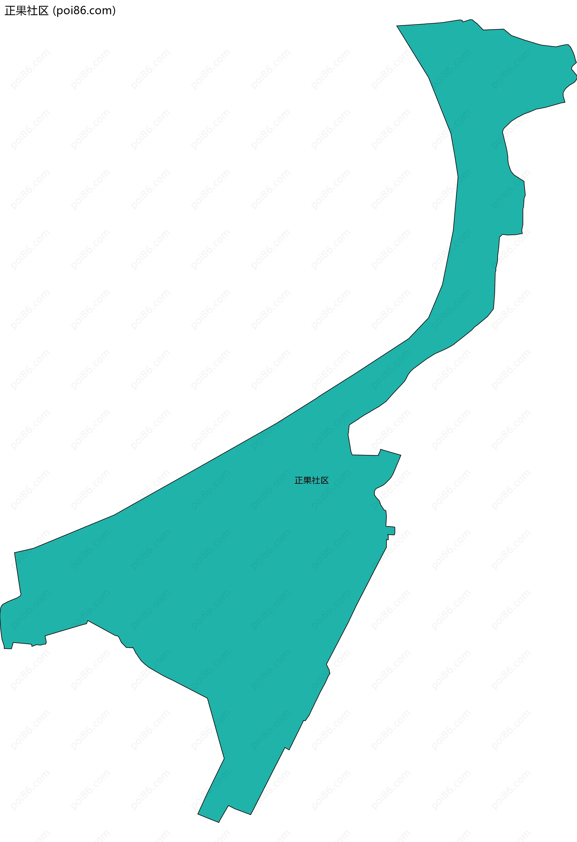 正果社区边界地图