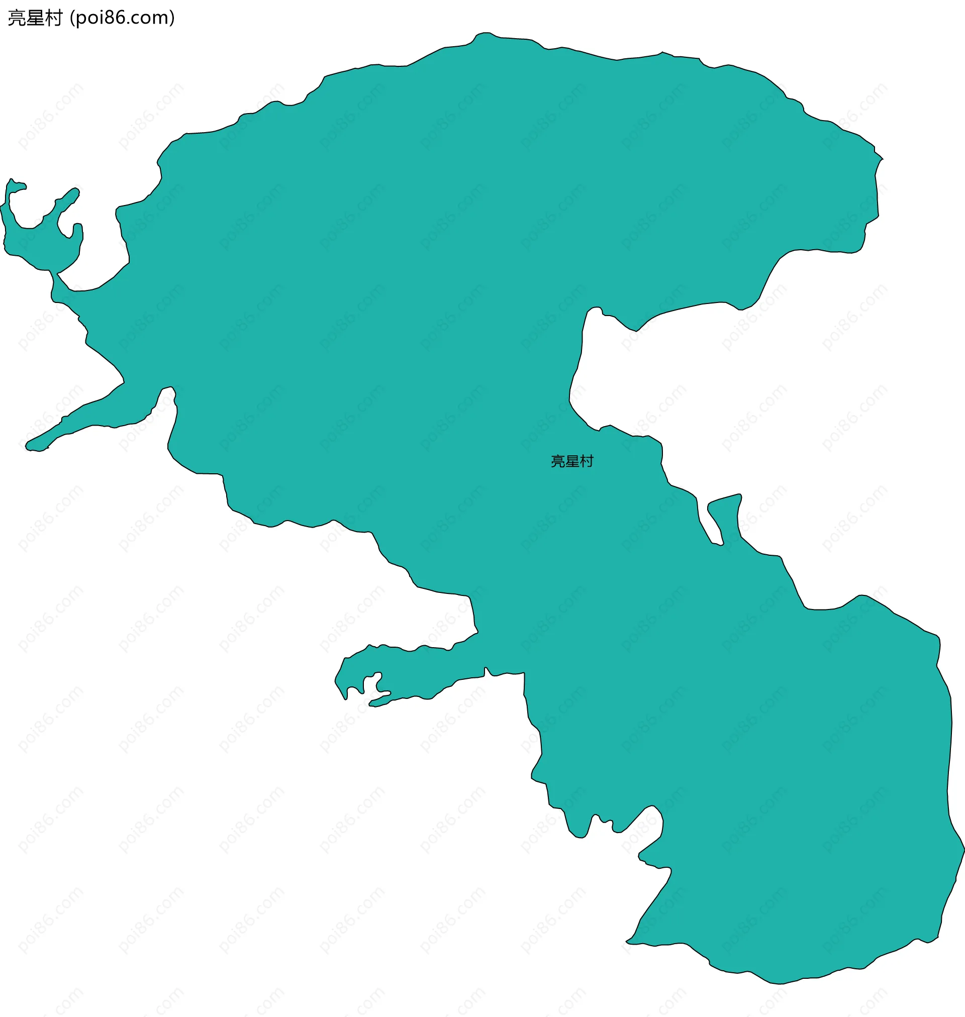 亮星村边界地图