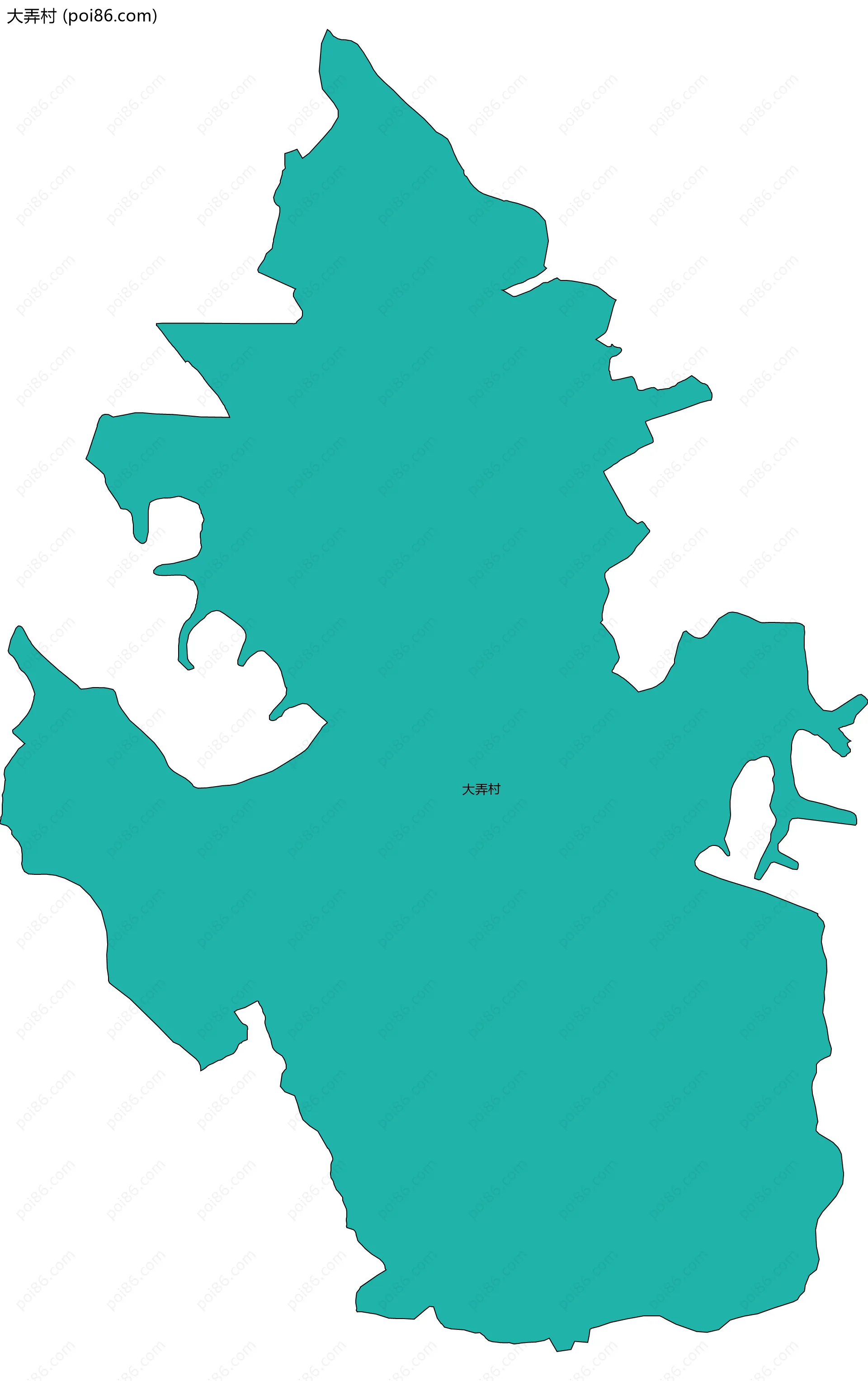 大弄村边界地图