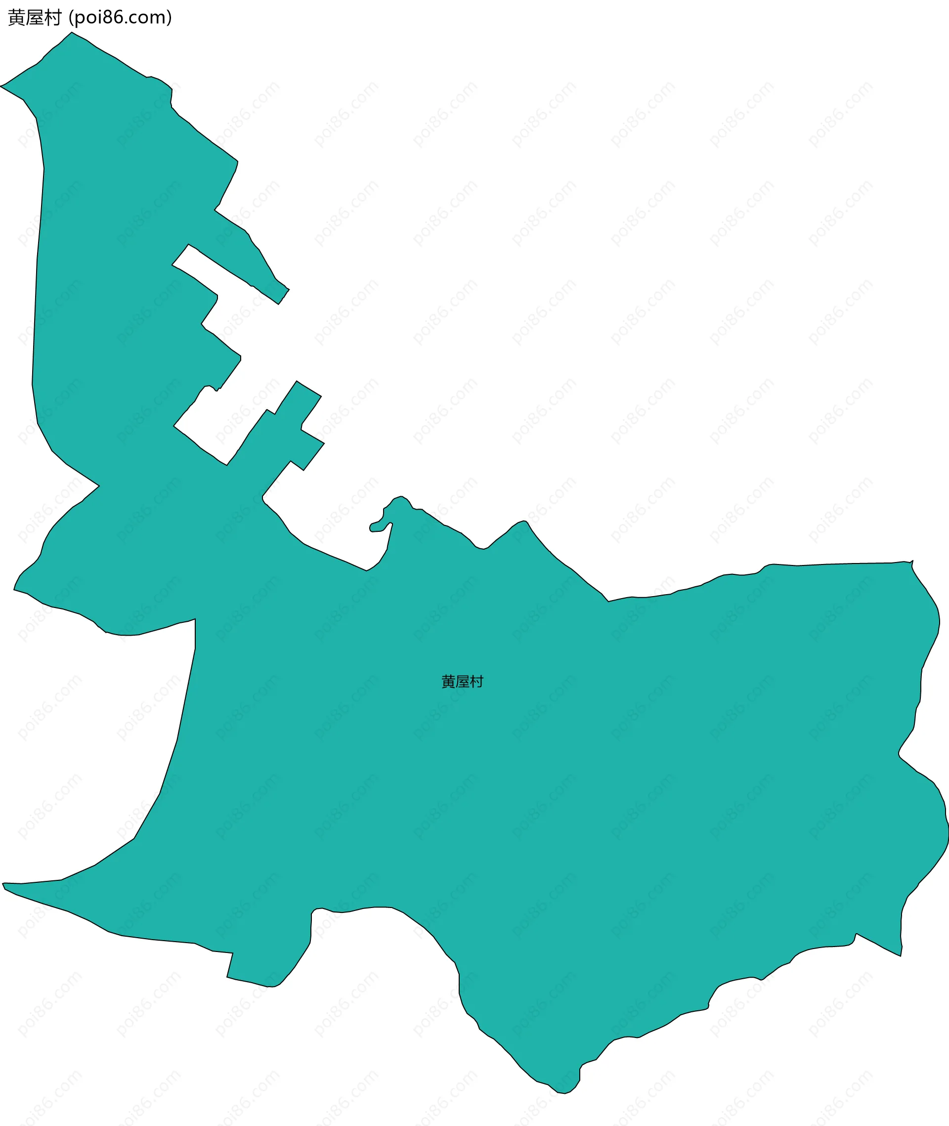 黄屋村边界地图