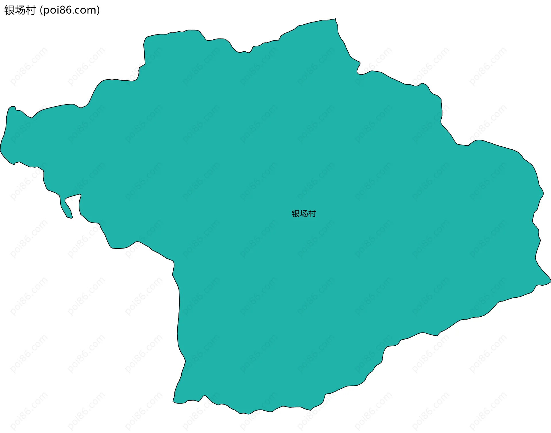 银场村边界地图