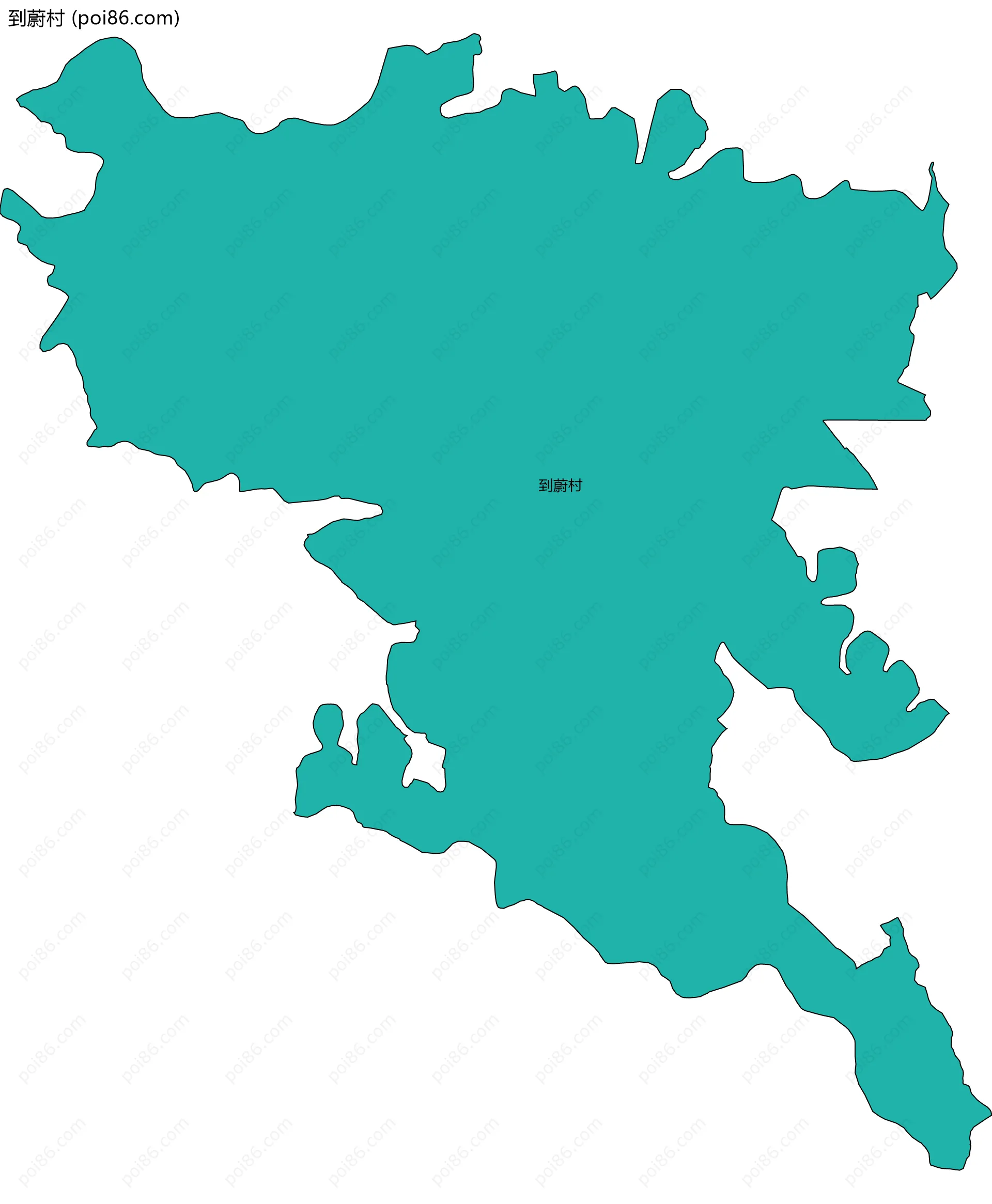 到蔚村边界地图