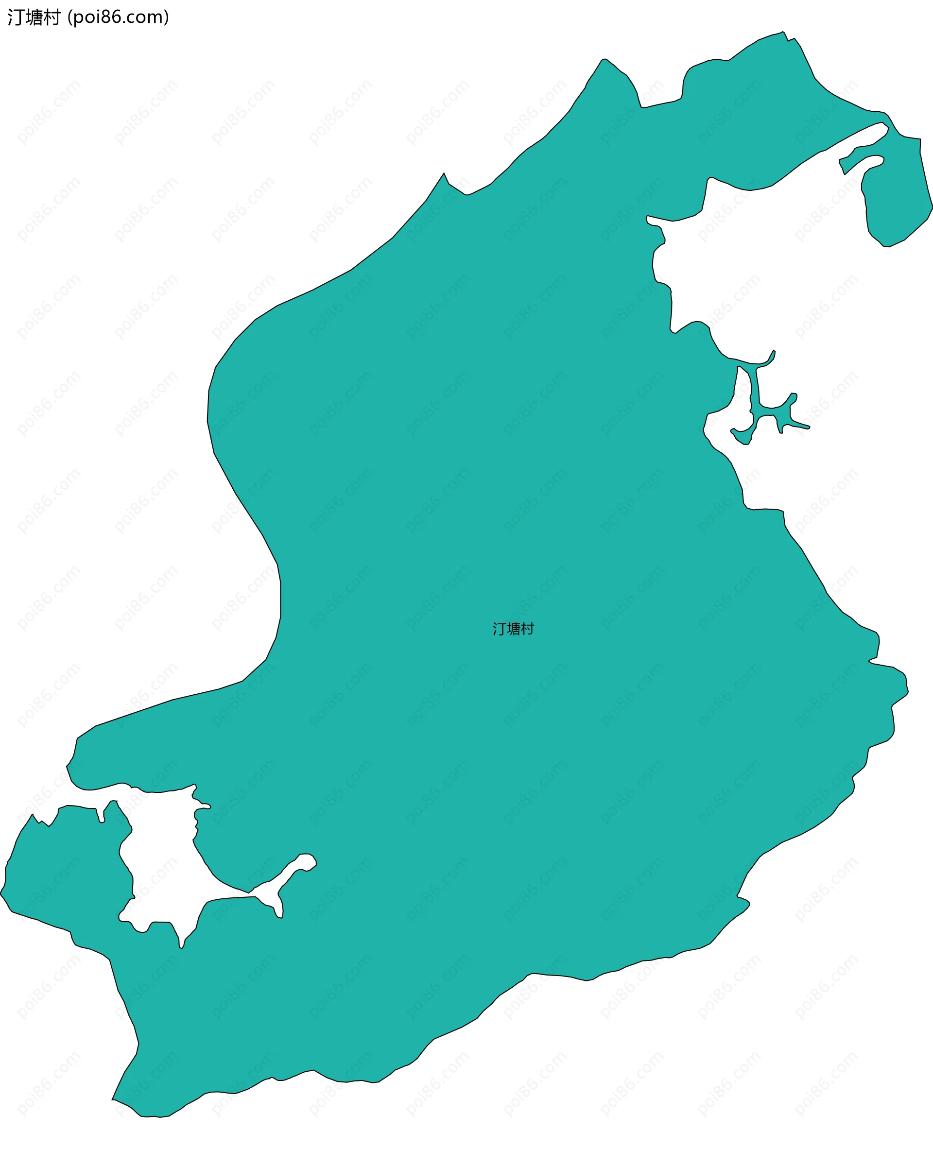 汀塘村边界地图