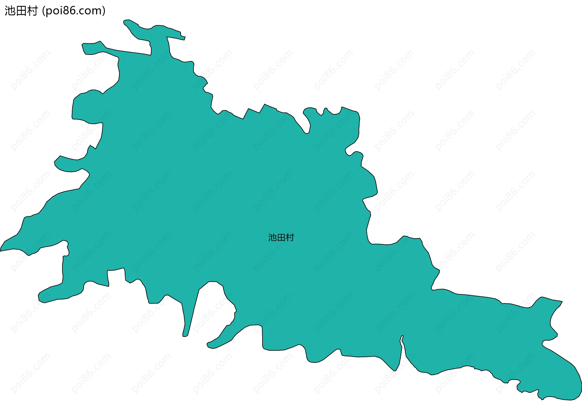 池田村边界地图