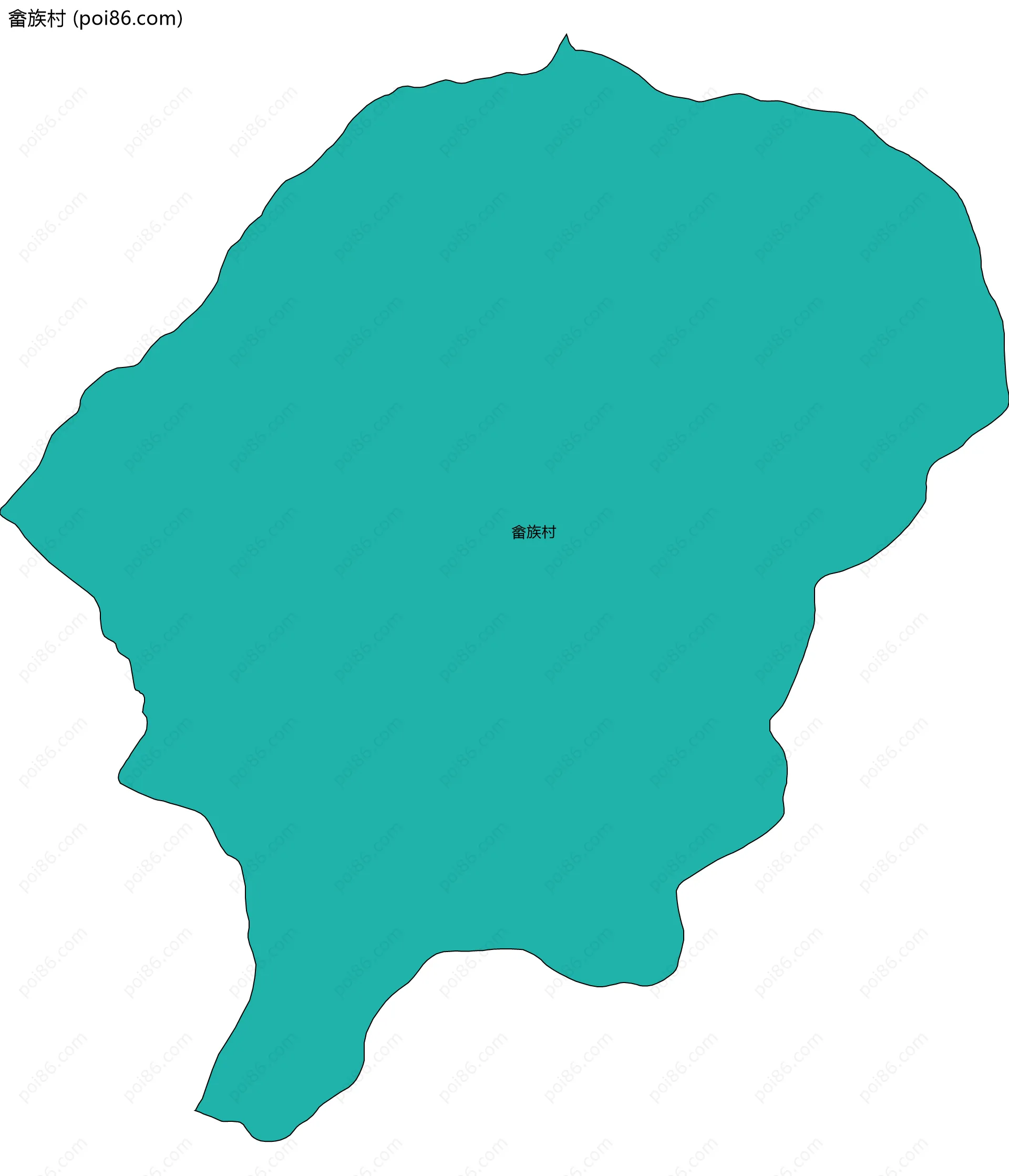 畲族村边界地图