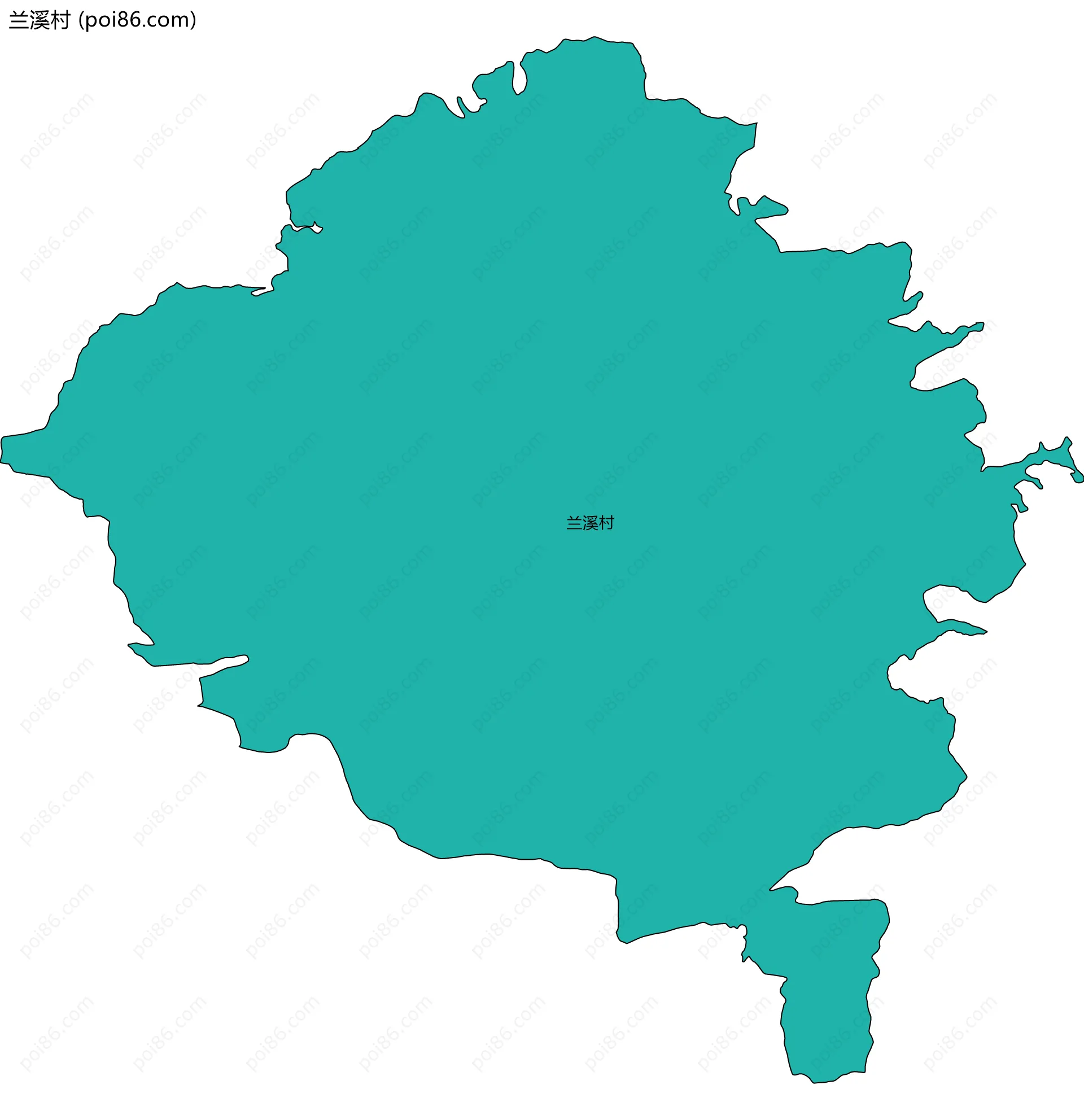 兰溪村边界地图