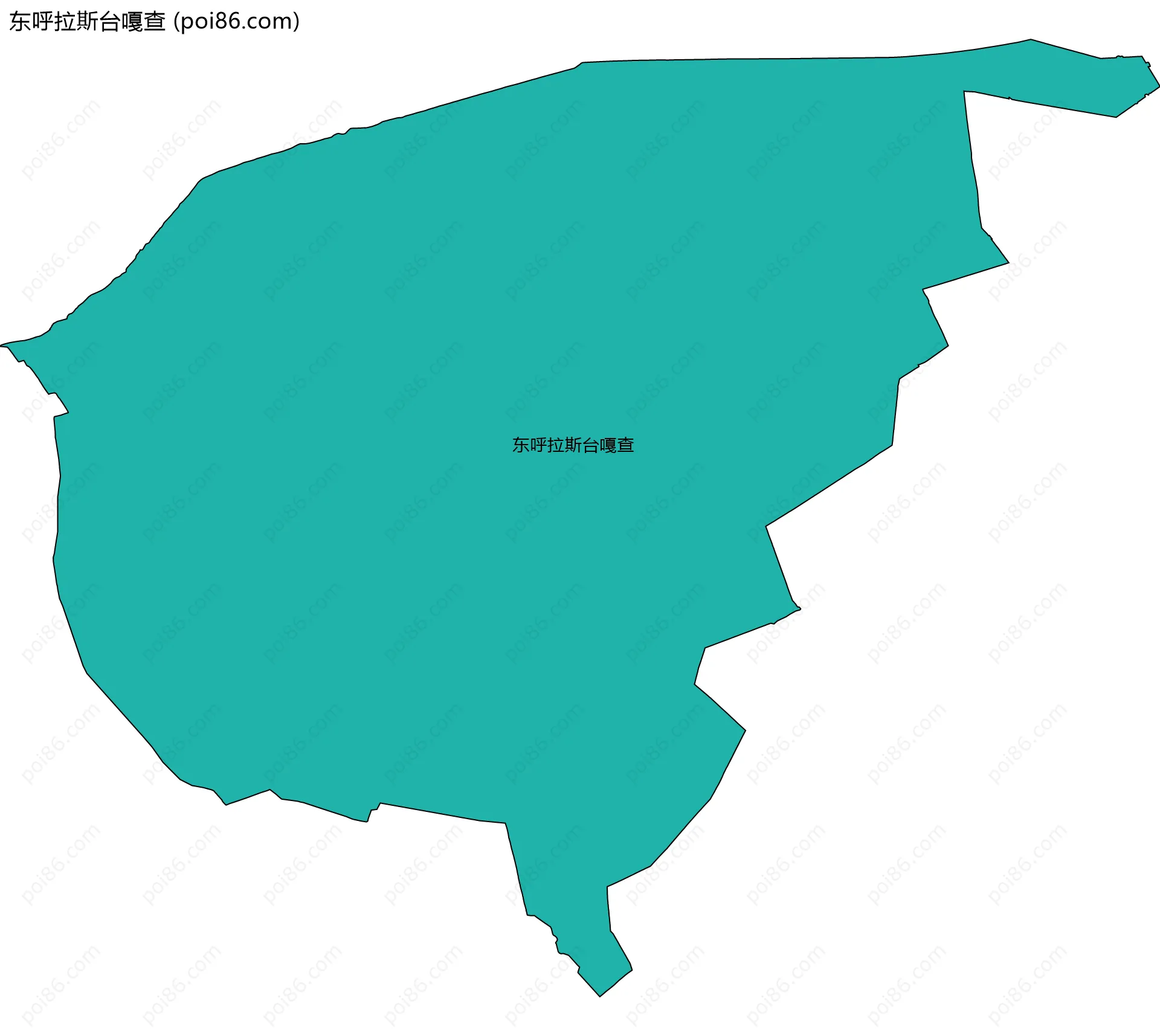 东呼拉斯台嘎查边界地图
