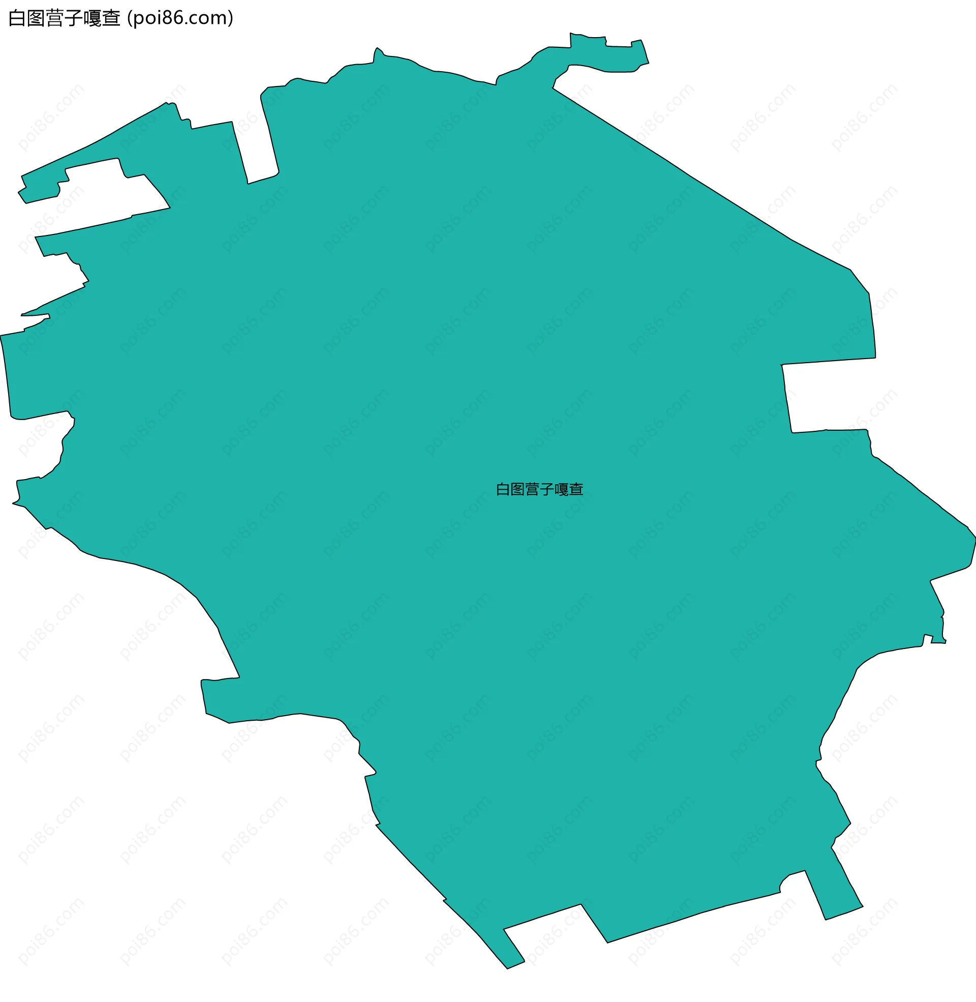 白图营子嘎查边界地图