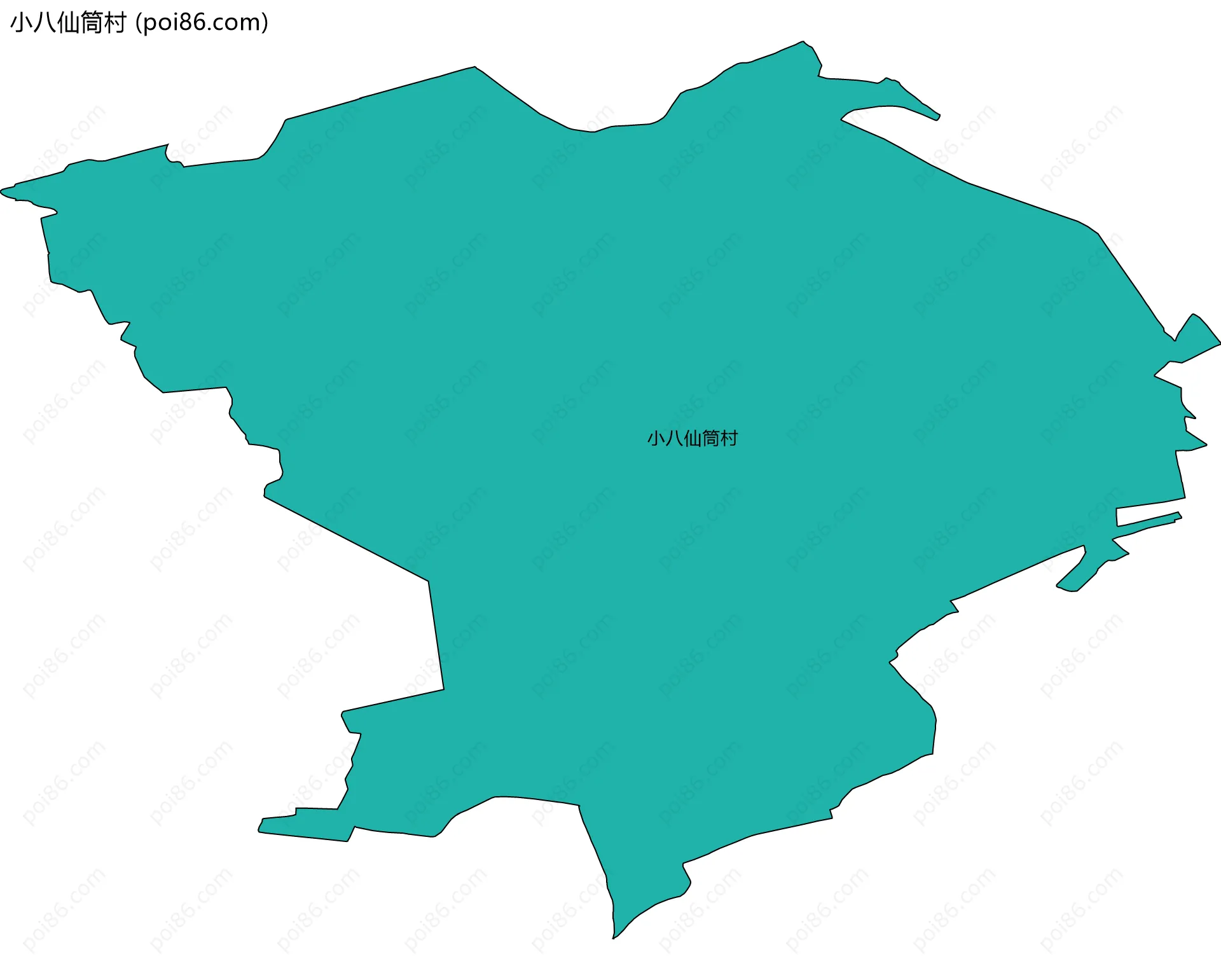 小八仙筒村边界地图