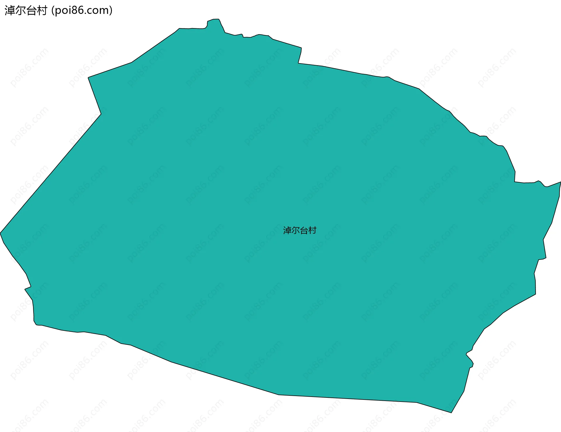 淖尔台村边界地图