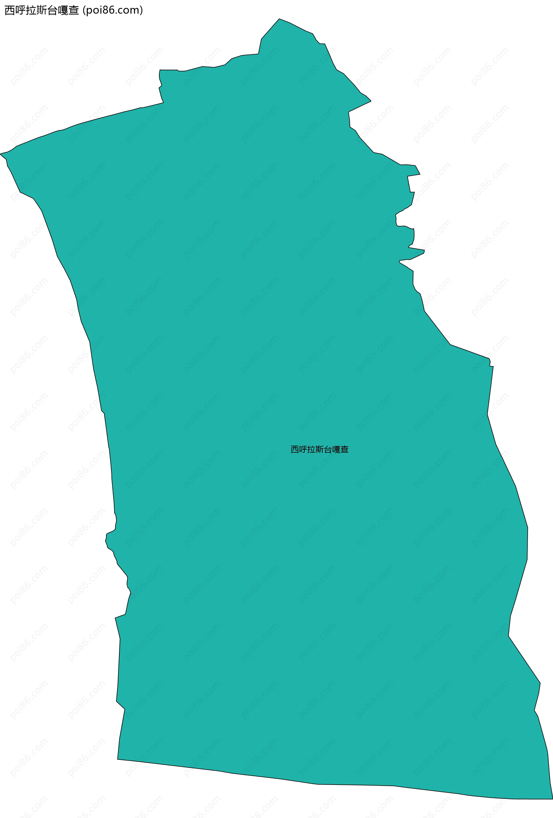 西呼拉斯台嘎查边界地图