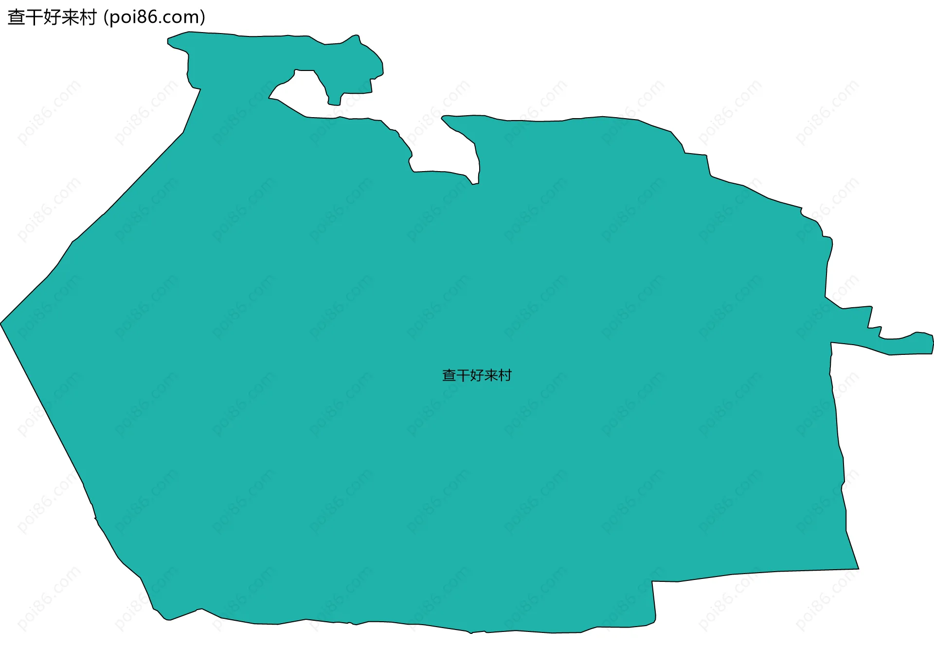 查干好来村边界地图