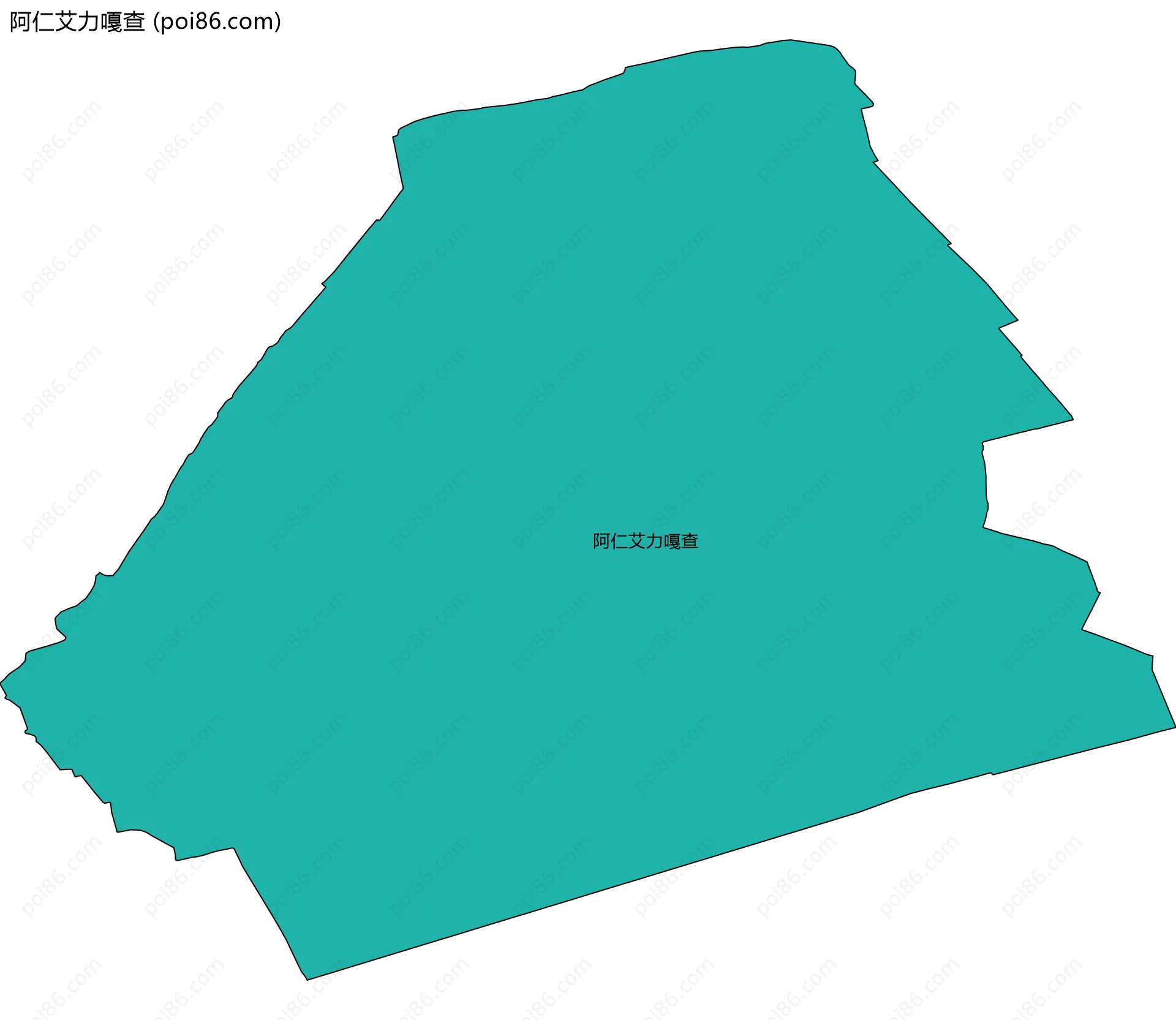 阿仁艾力嘎查边界地图