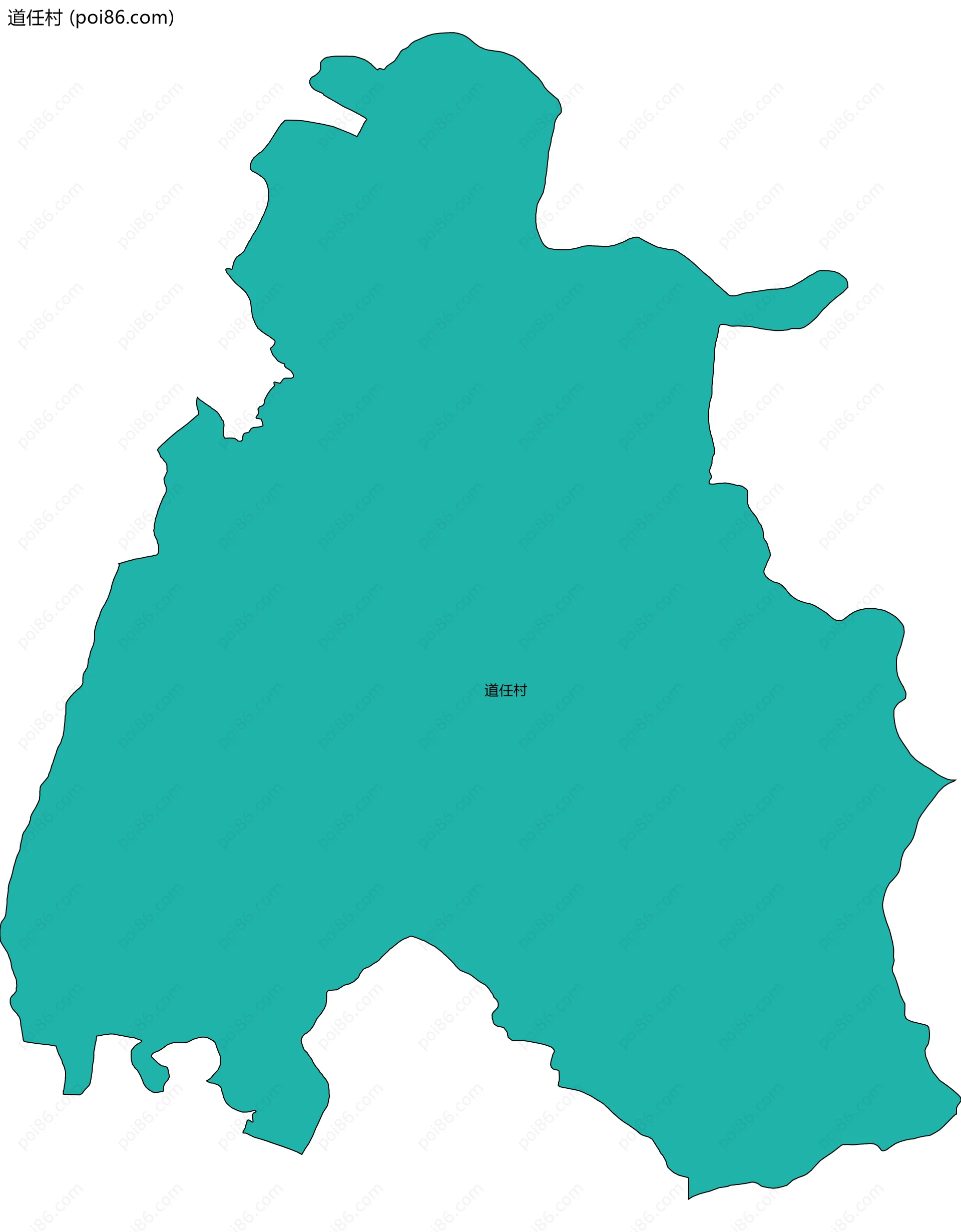 道任村边界地图