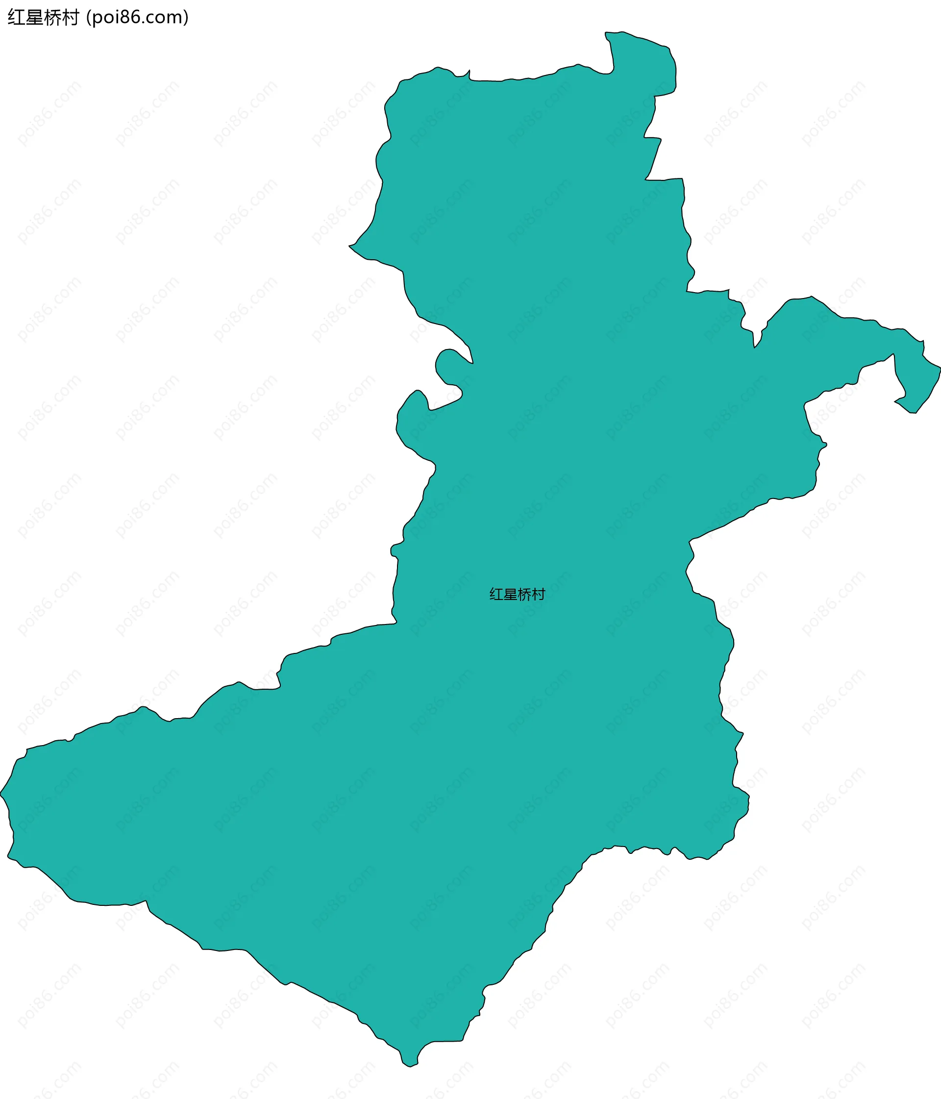 红星桥村边界地图