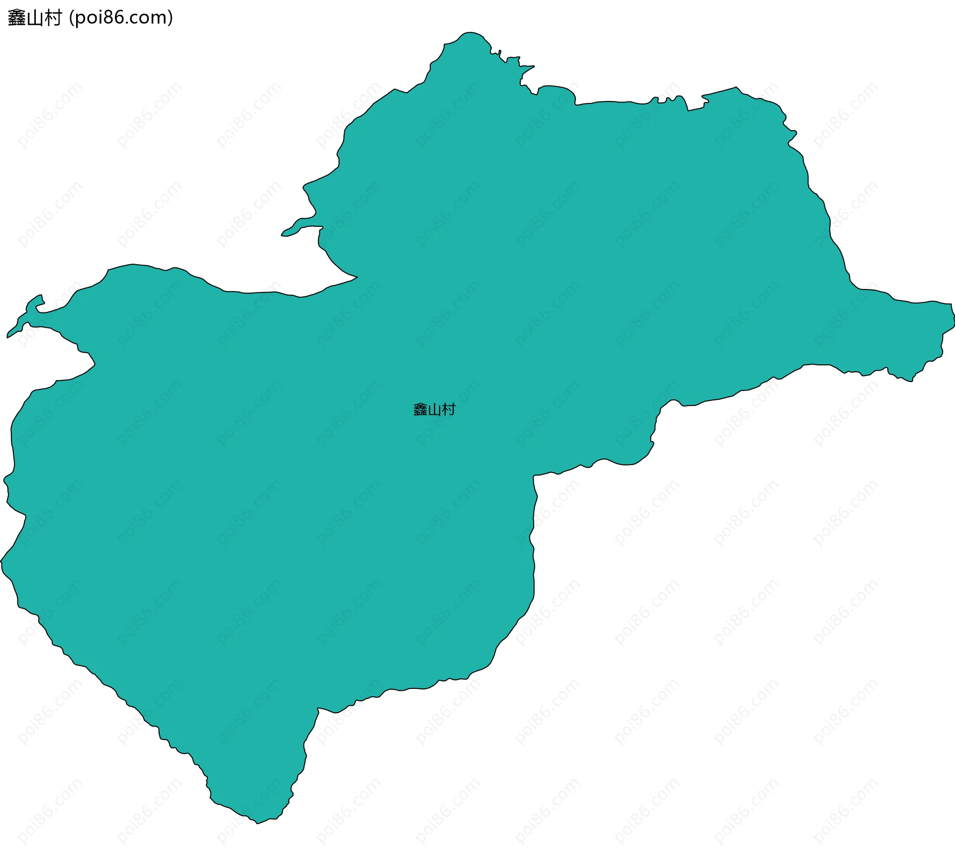 鑫山村边界地图