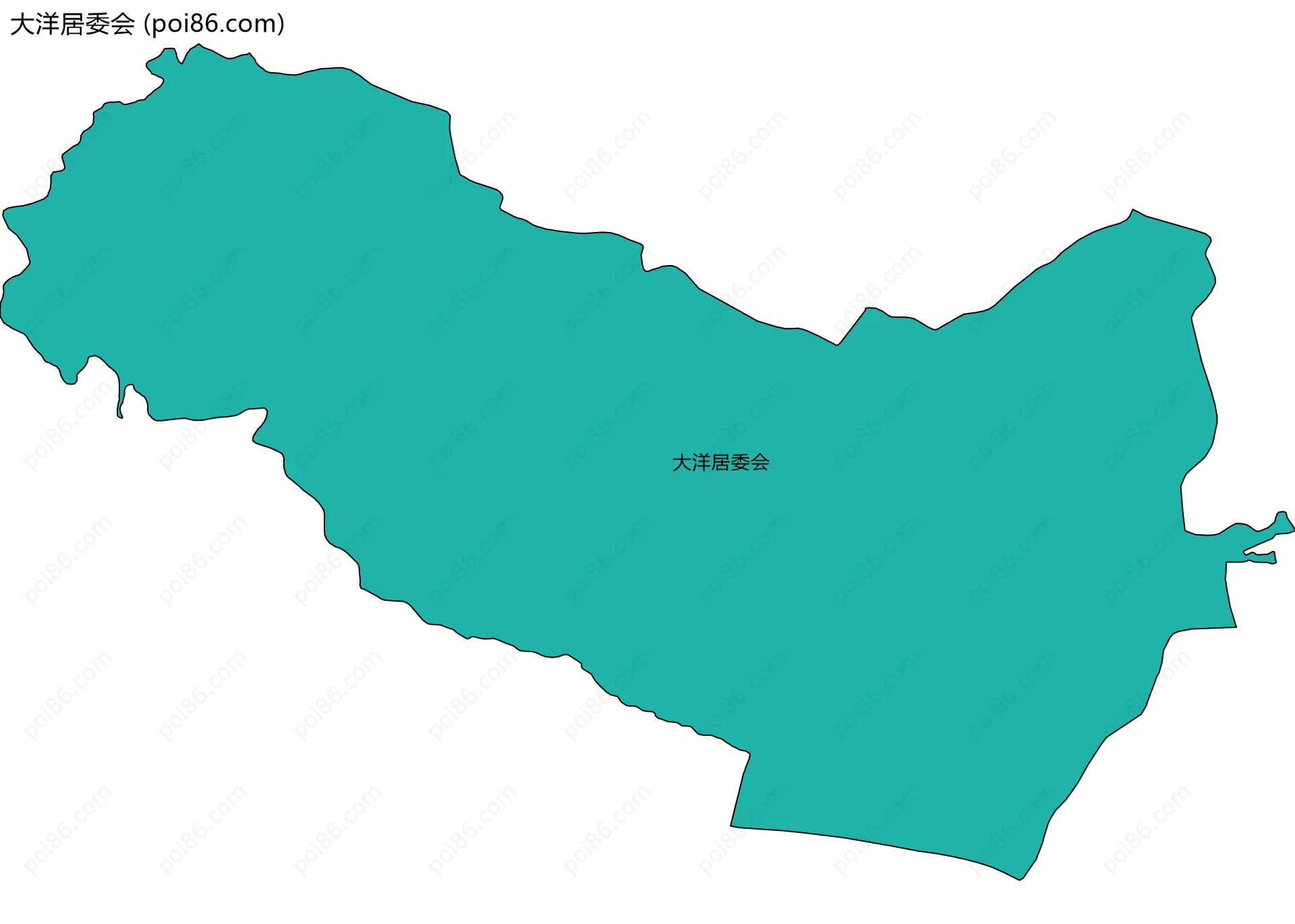 大洋居委会边界地图