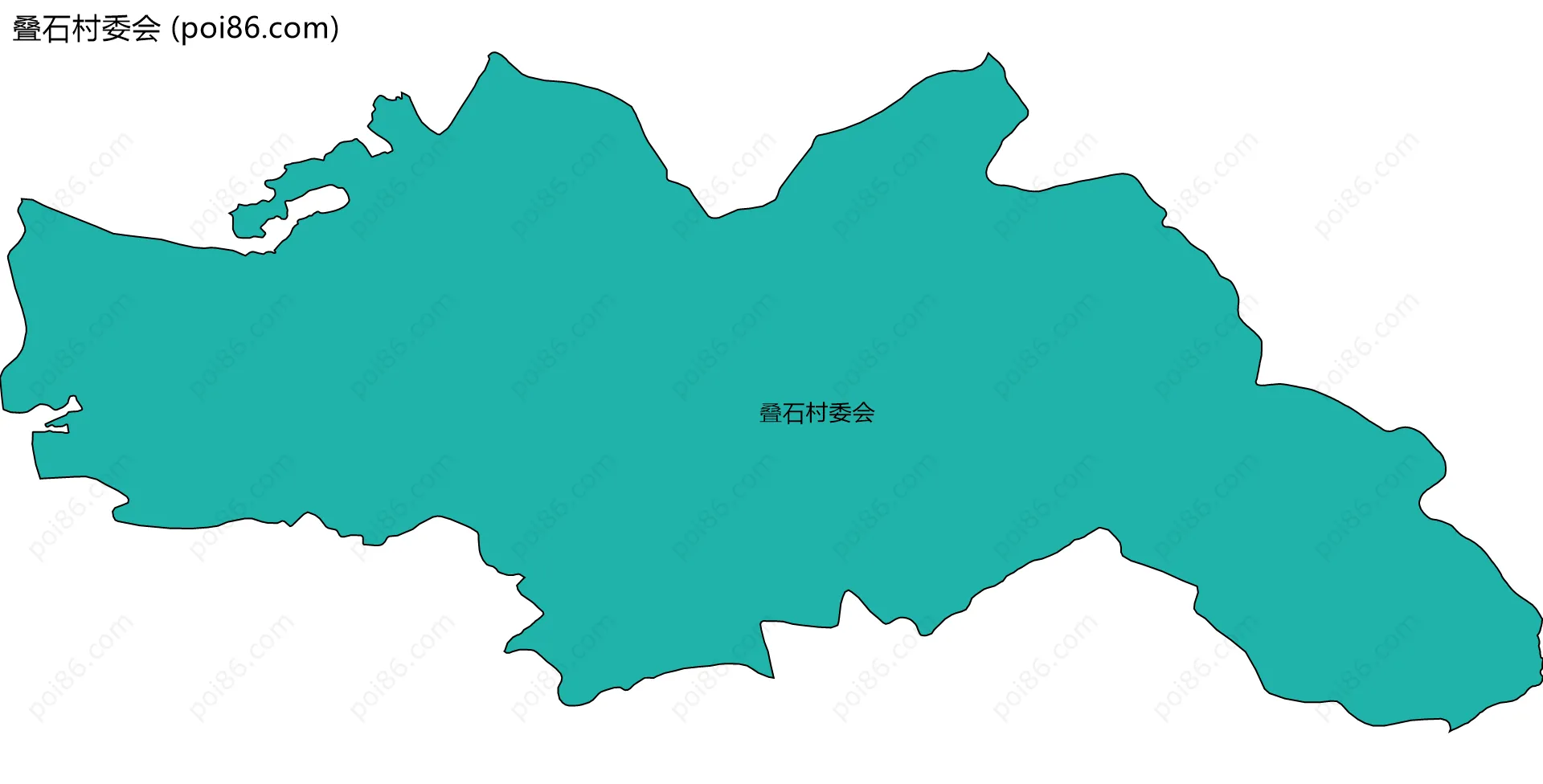 叠石村委会边界地图