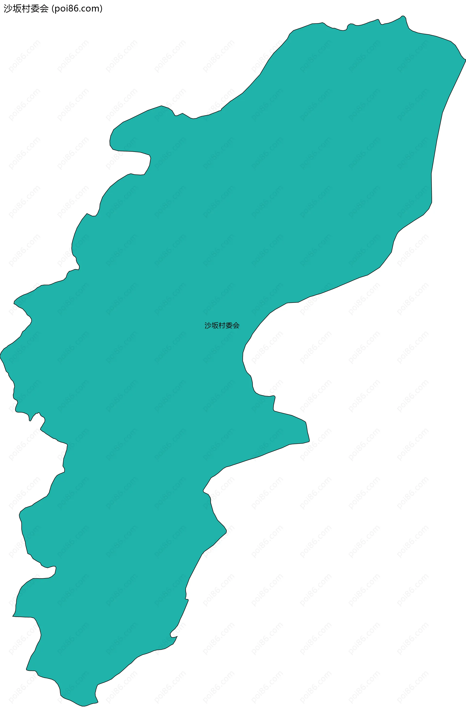 沙坂村委会边界地图