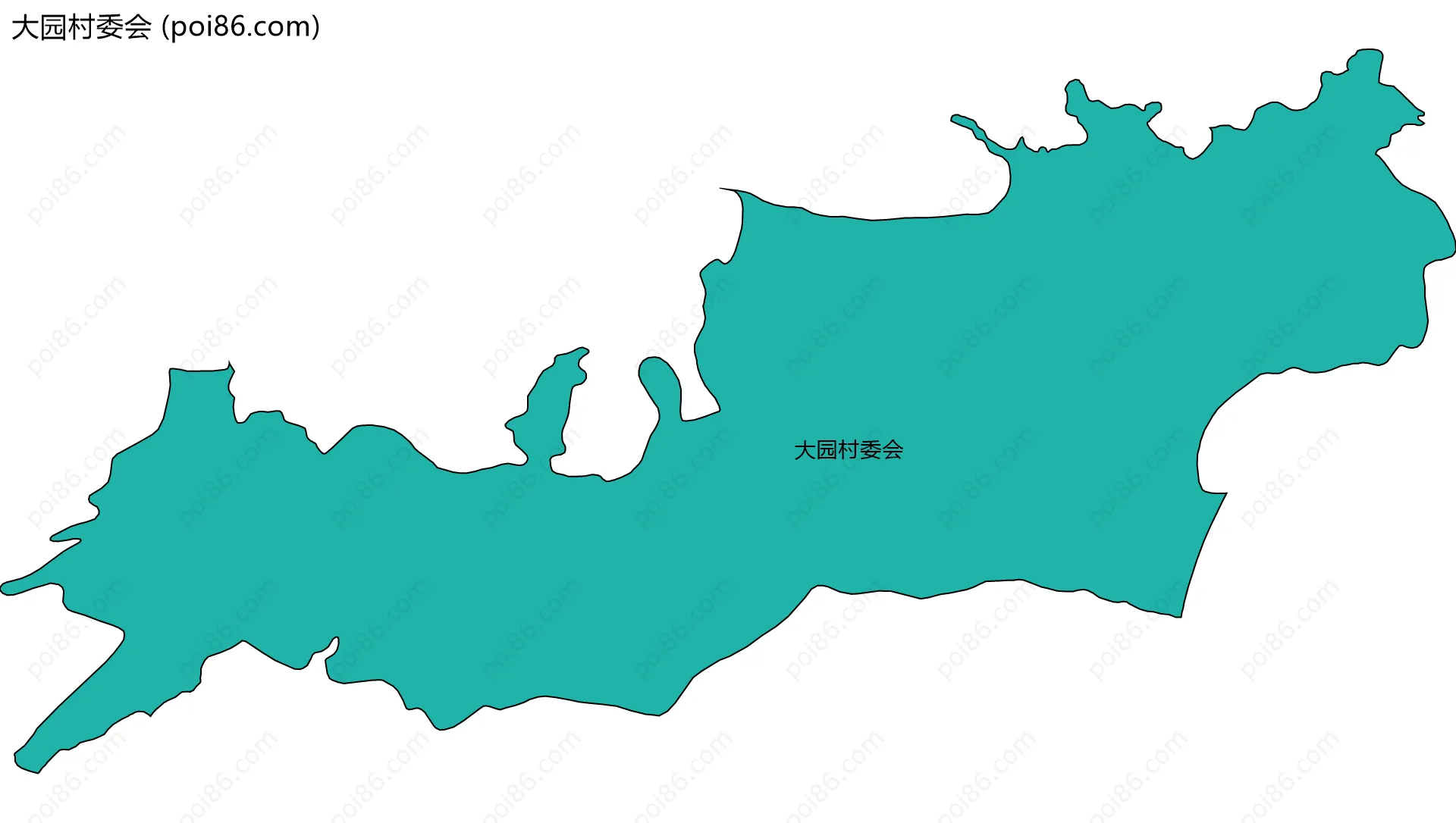 大园村委会边界地图