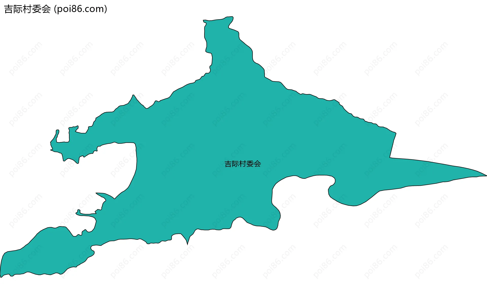 吉际村委会边界地图