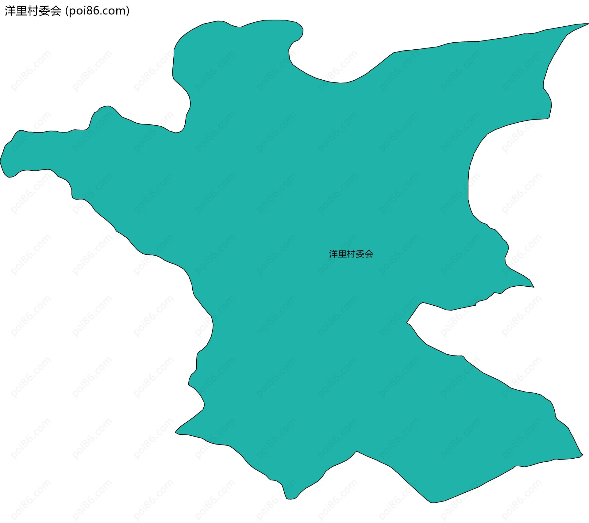 洋里村委会边界地图