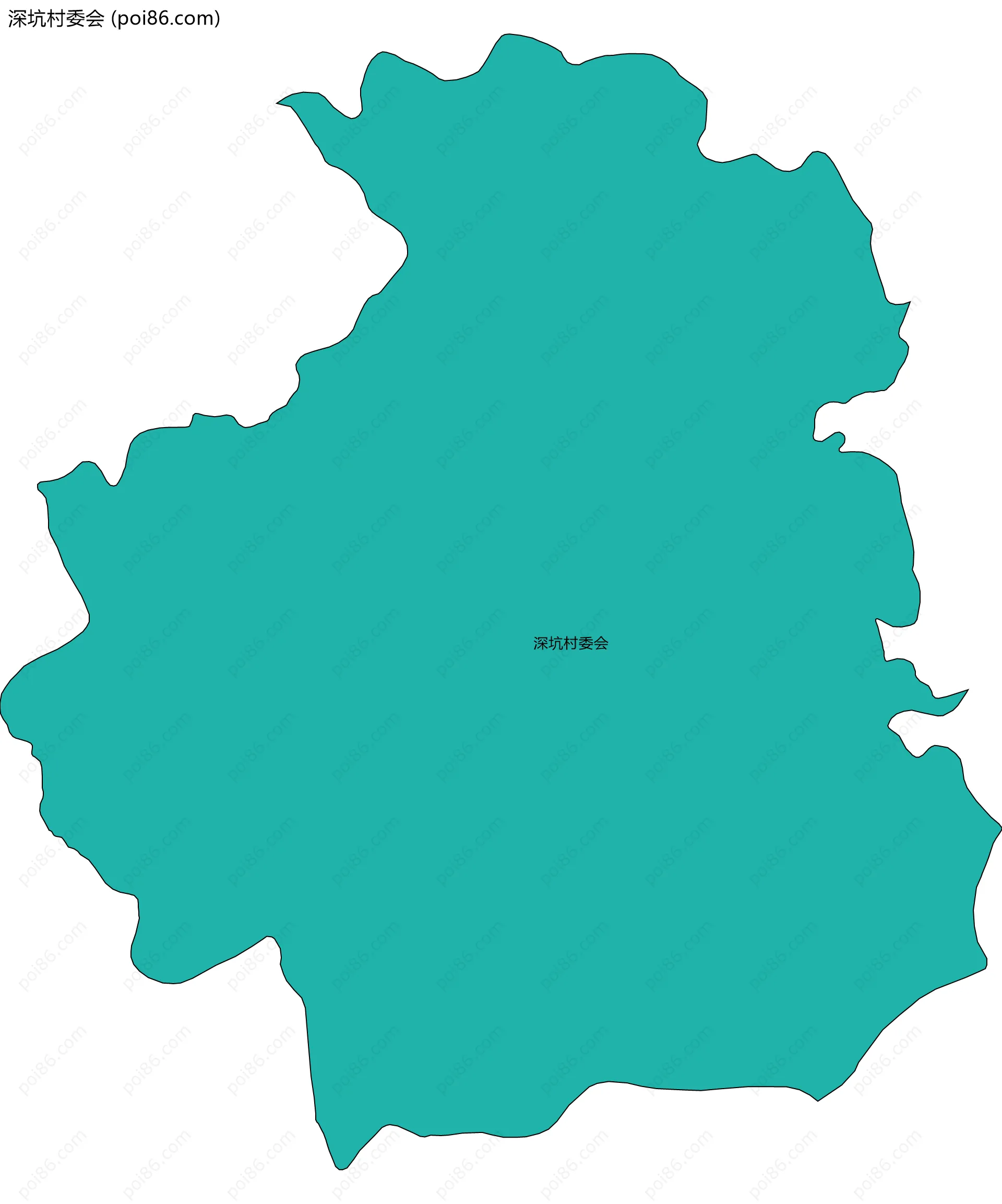深坑村委会边界地图