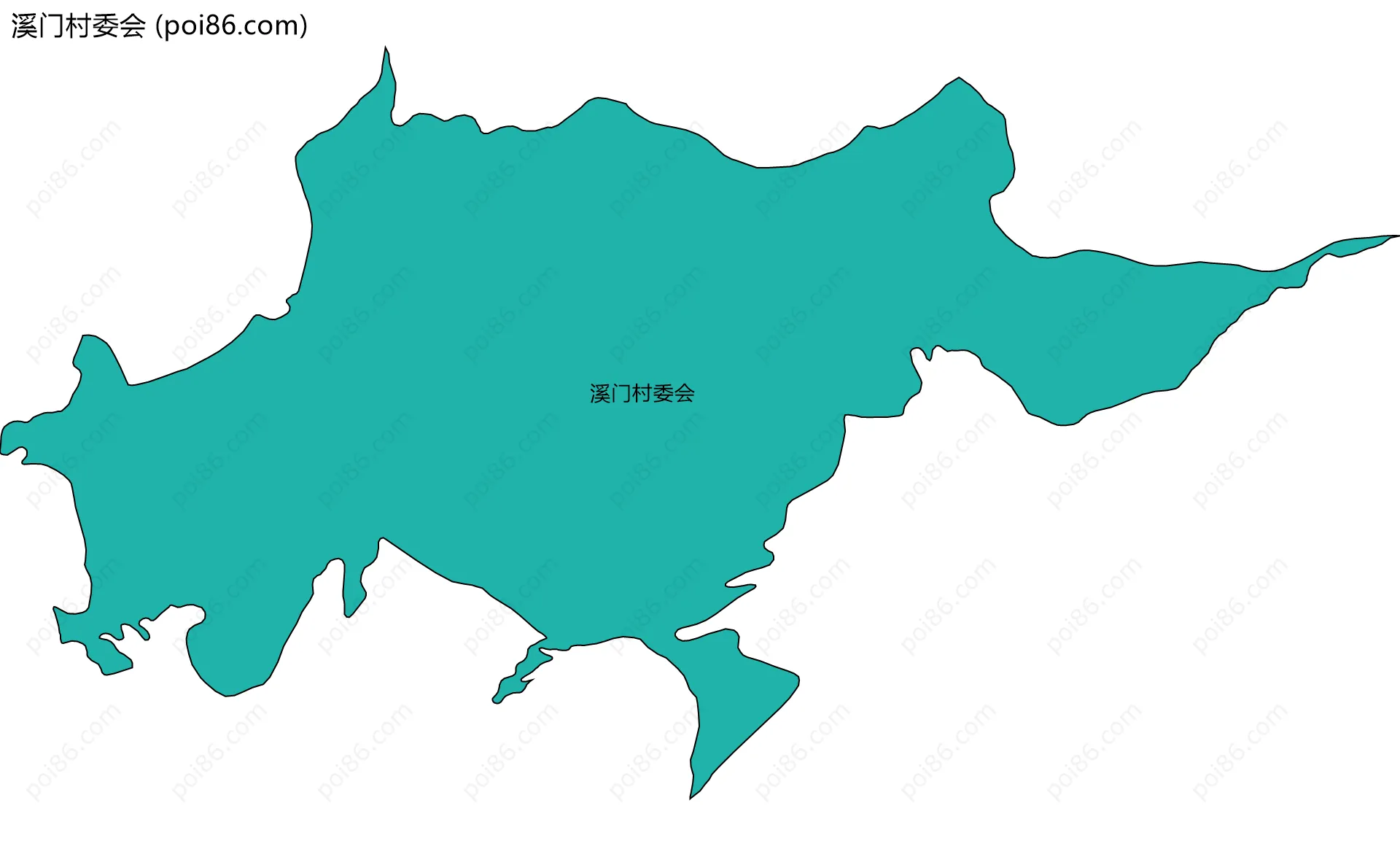 溪门村委会边界地图