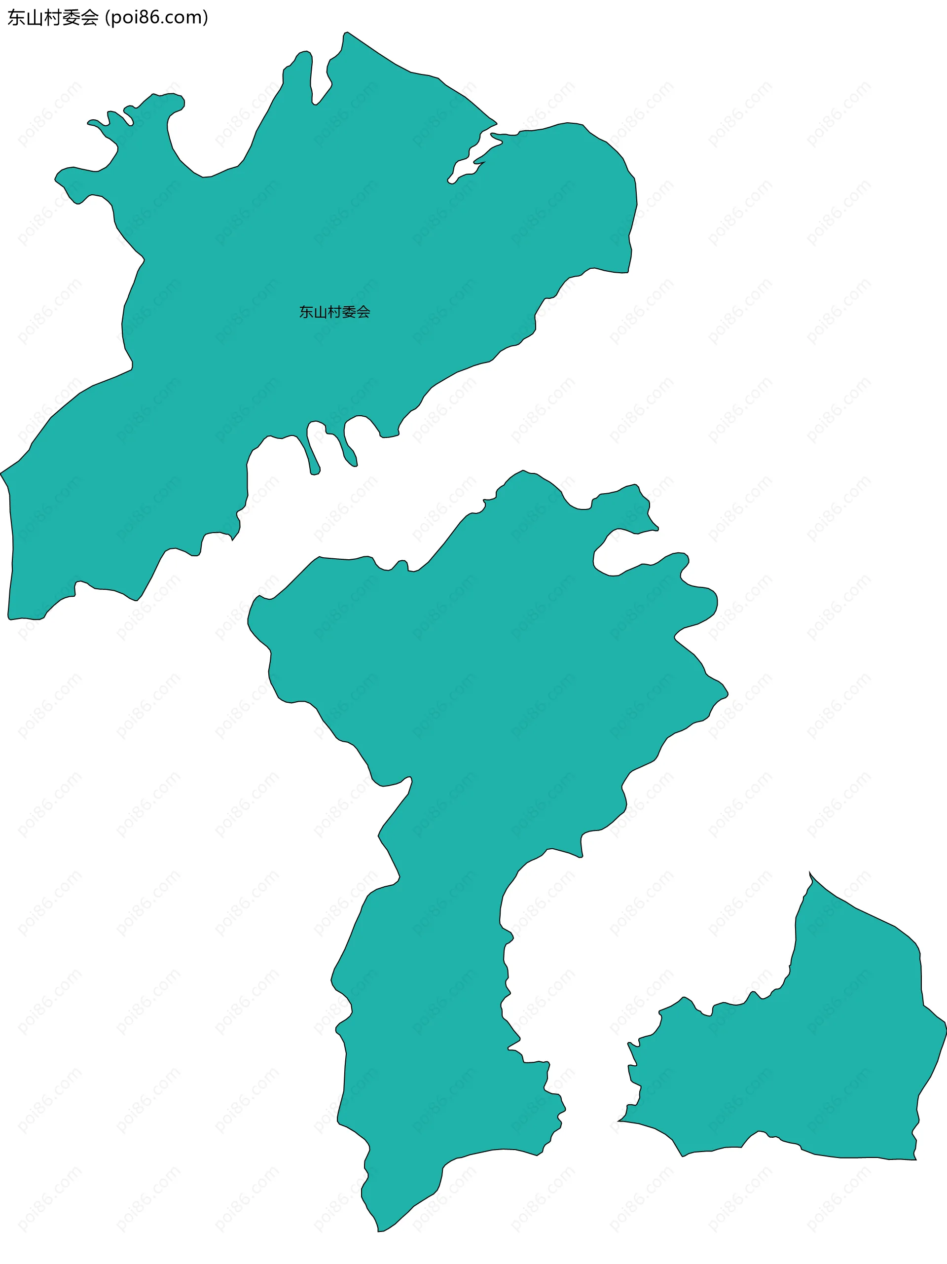 东山村委会边界地图