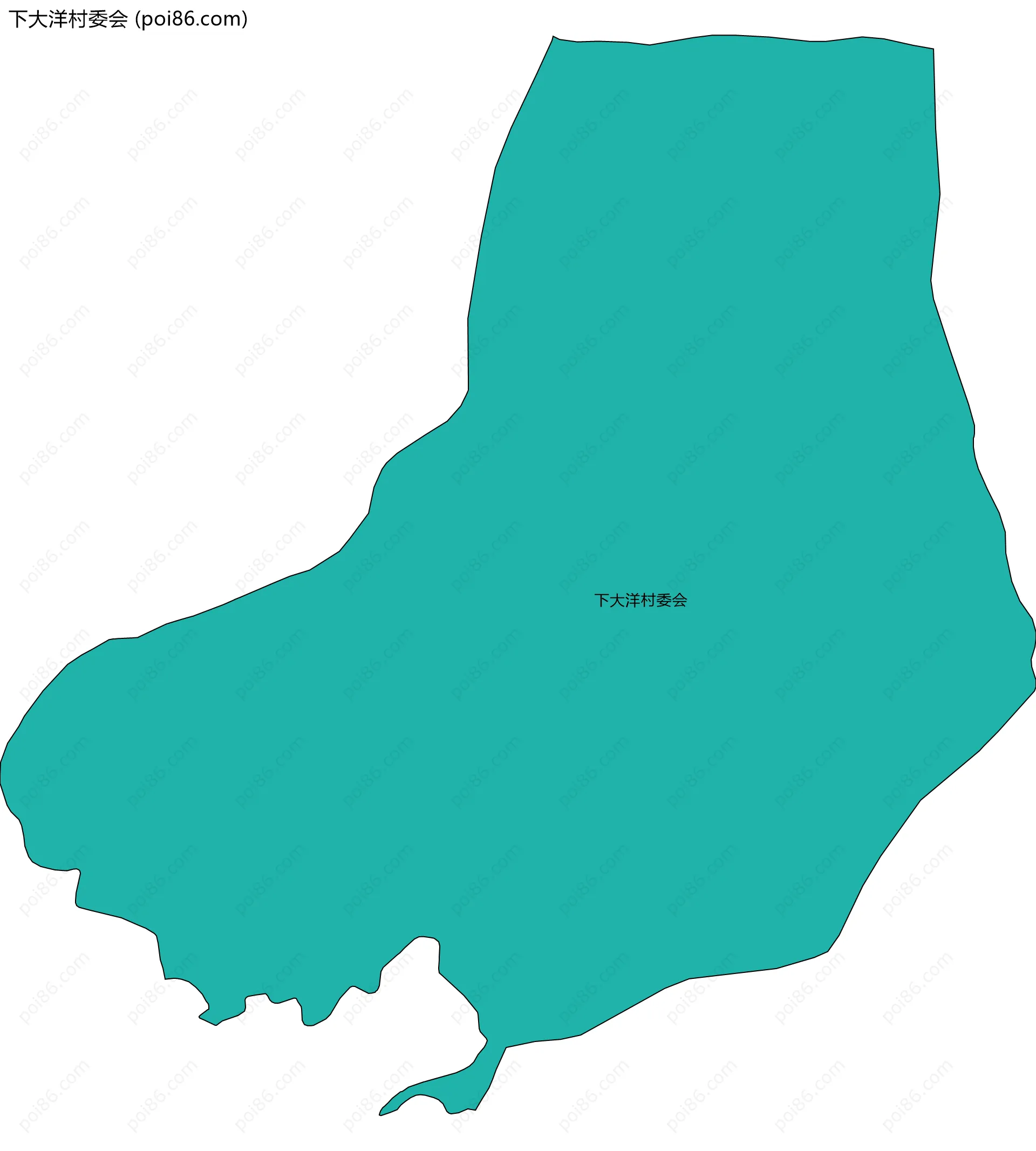 下大洋村委会边界地图