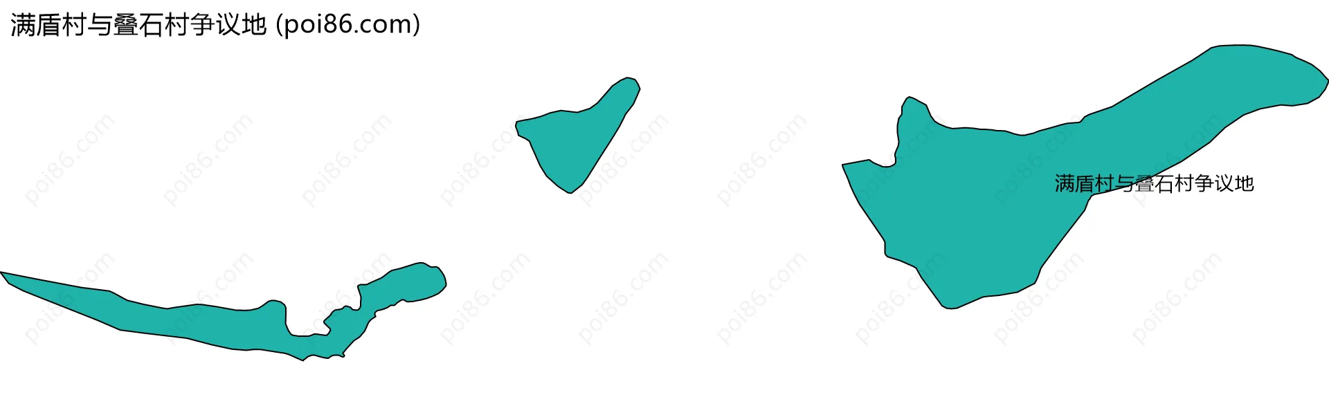 满盾村与叠石村争议地边界地图