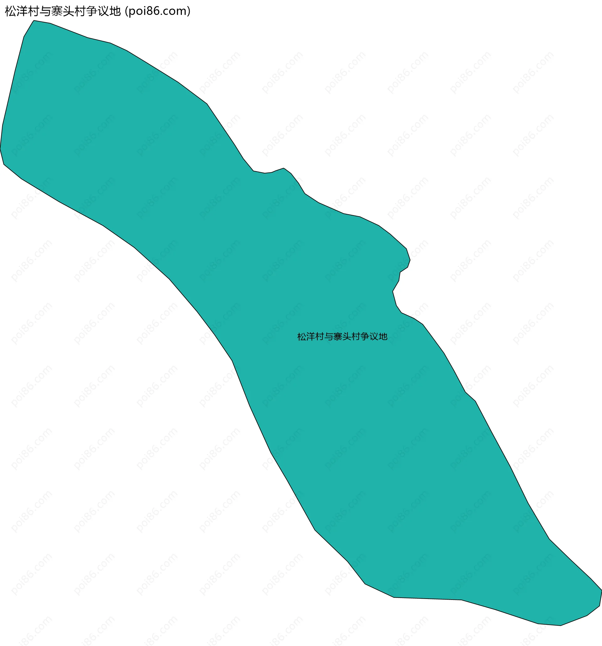 松洋村与寨头村争议地边界地图