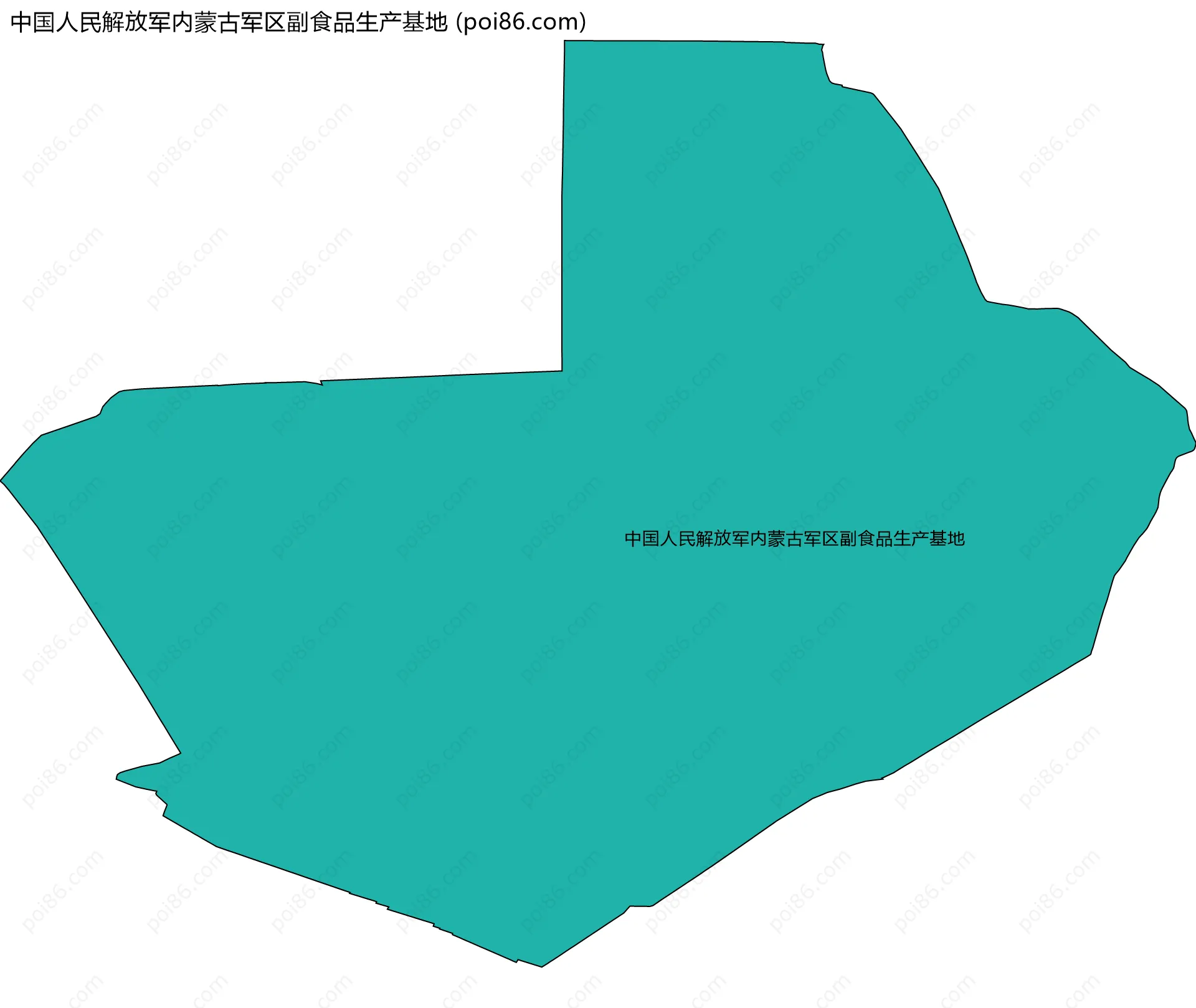 中国人民解放军内蒙古军区副食品生产基地边界地图