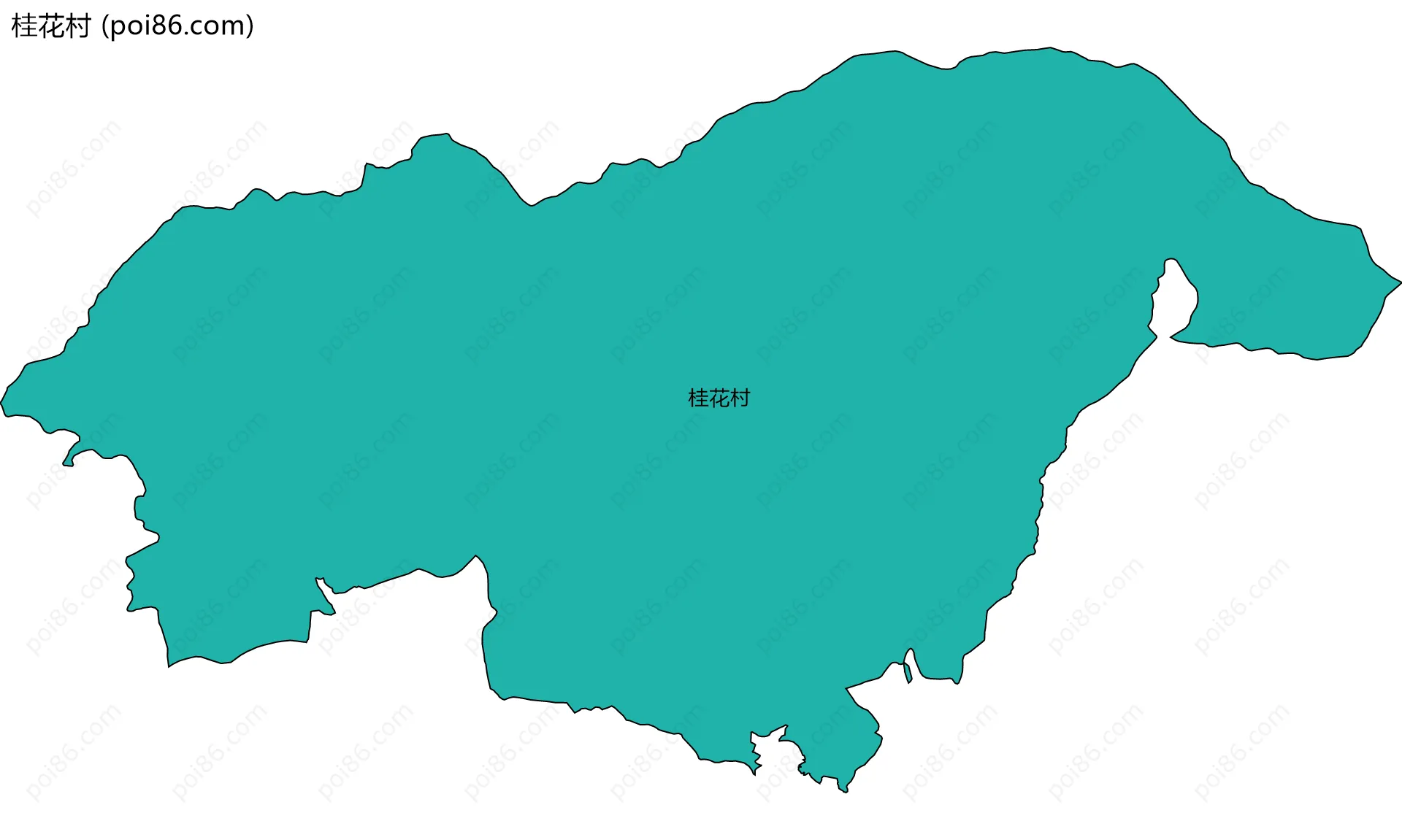 桂花村边界地图