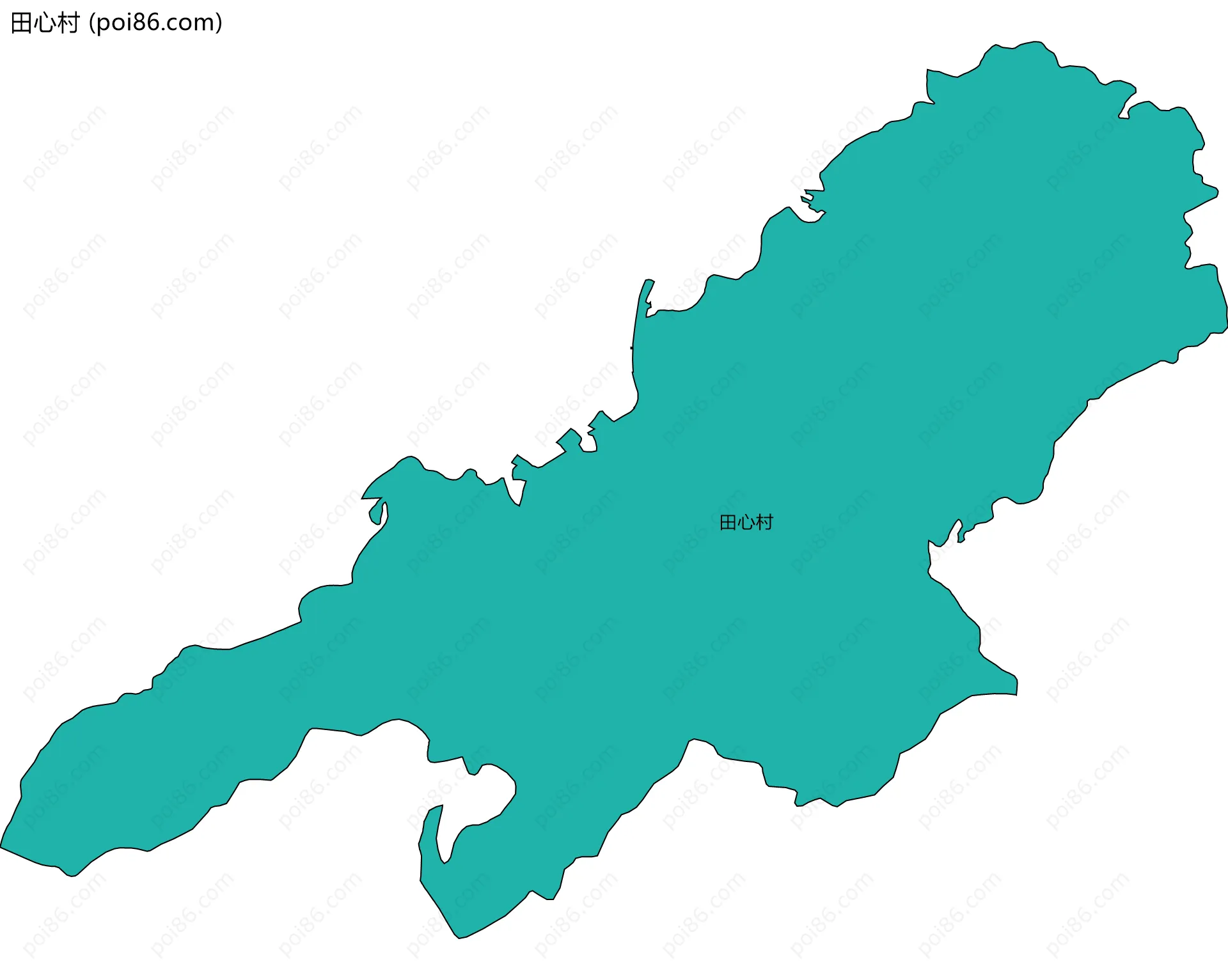 田心村边界地图