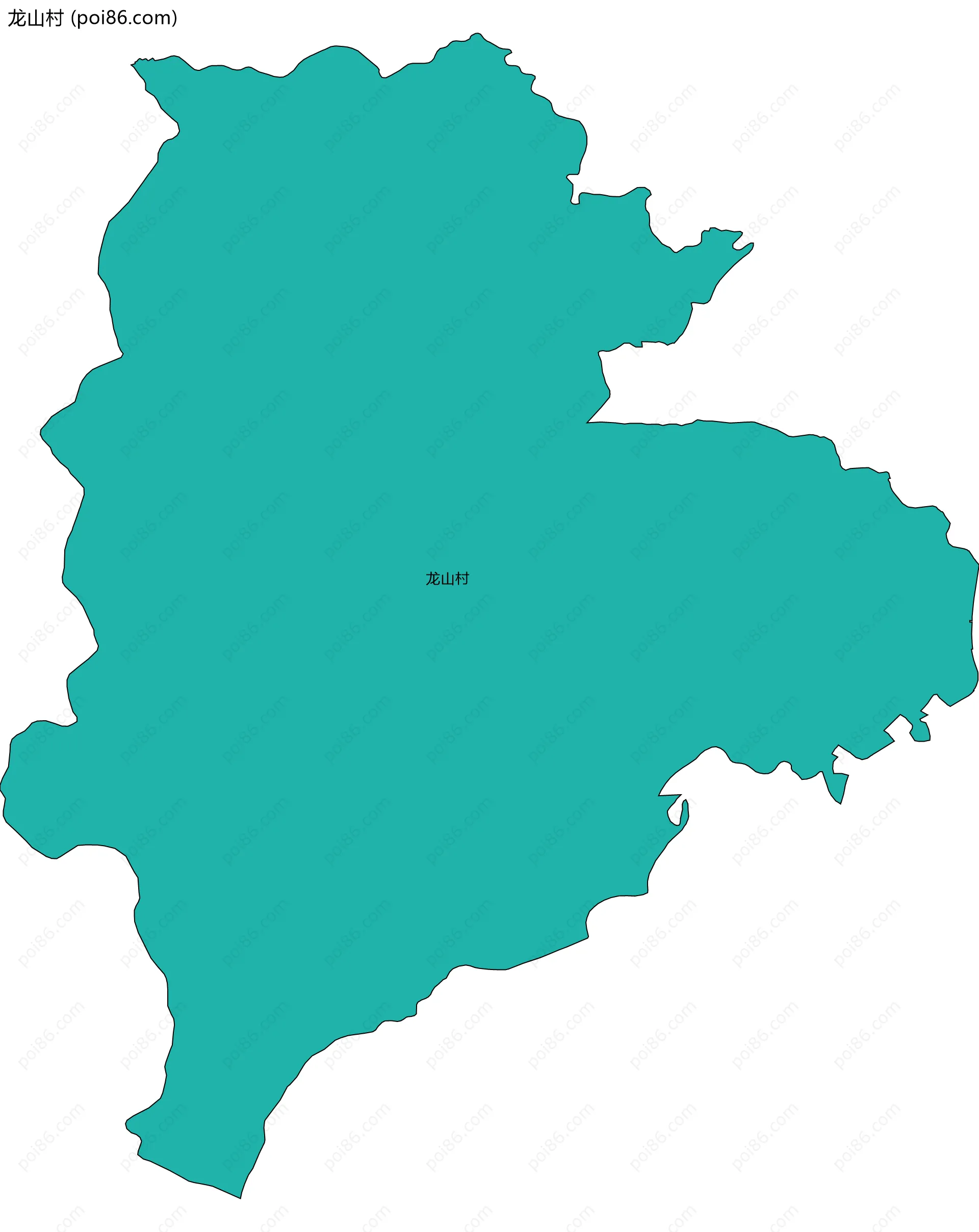 龙山村边界地图