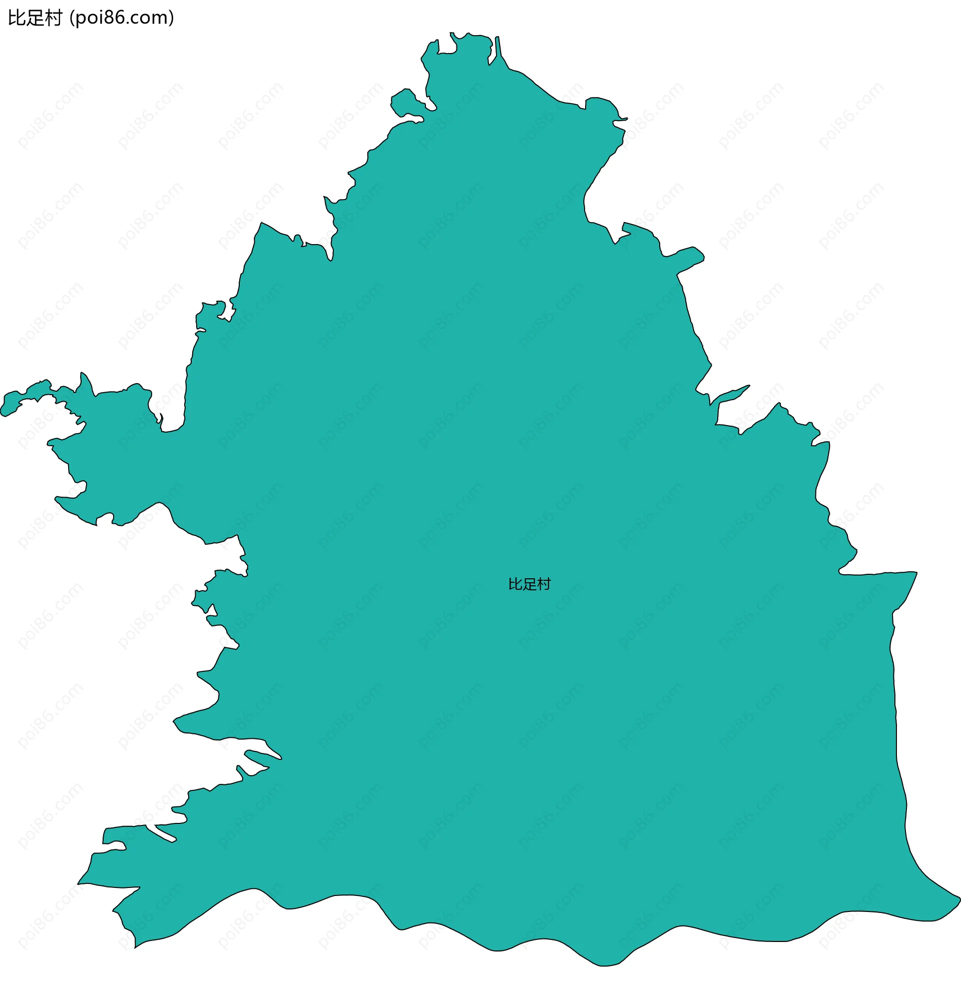 比足村边界地图