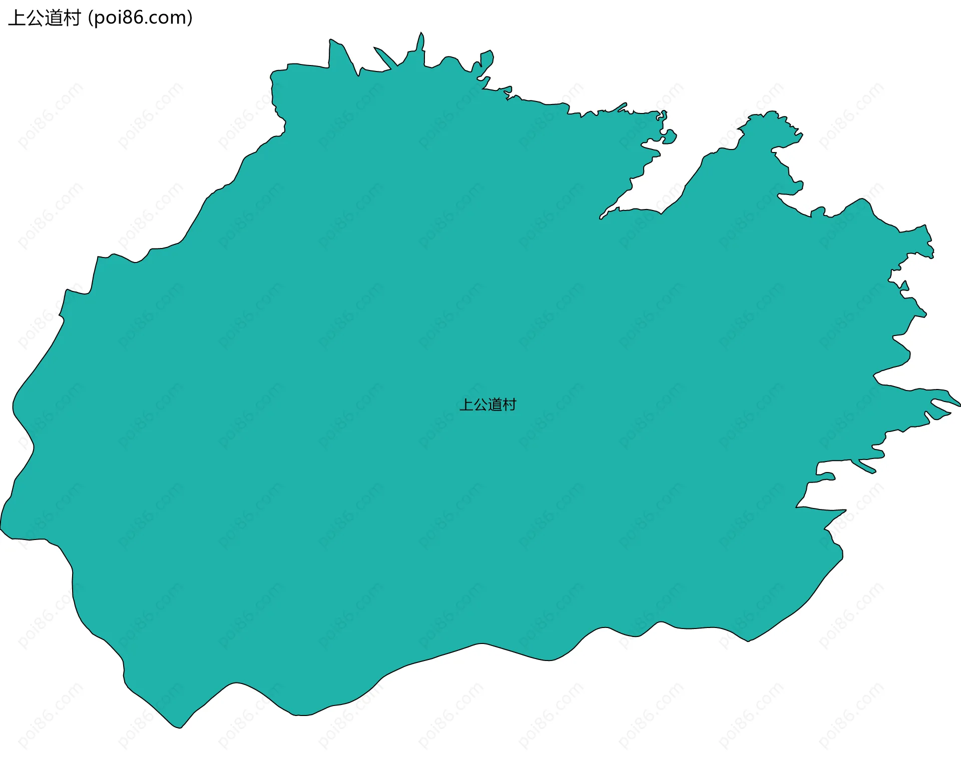 上公道村边界地图