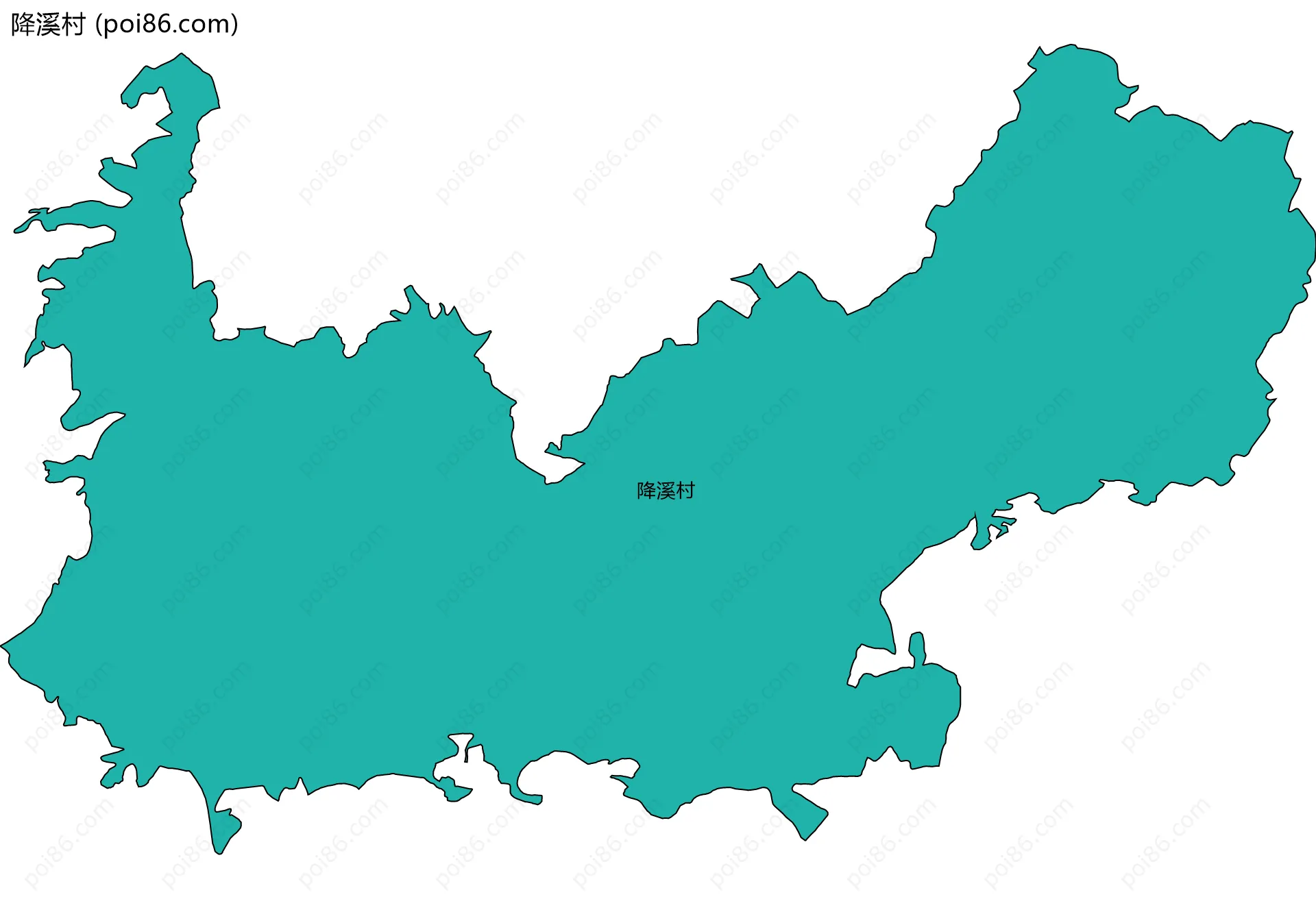 降溪村边界地图