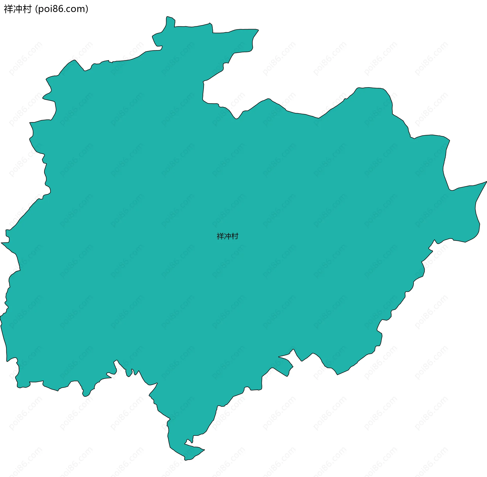 祥冲村边界地图
