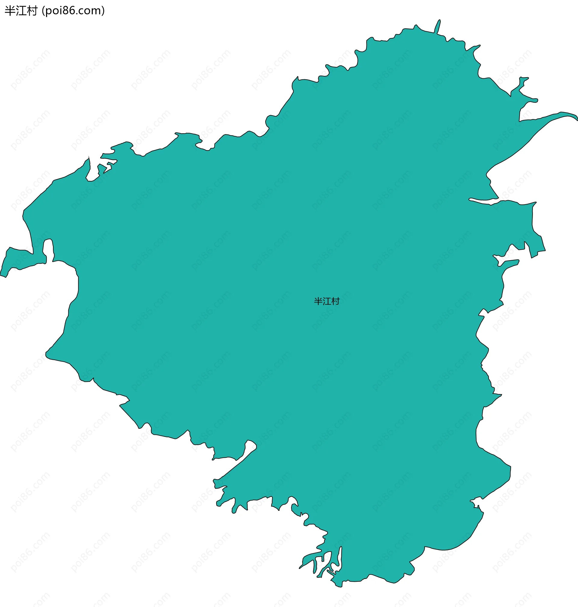 半江村边界地图