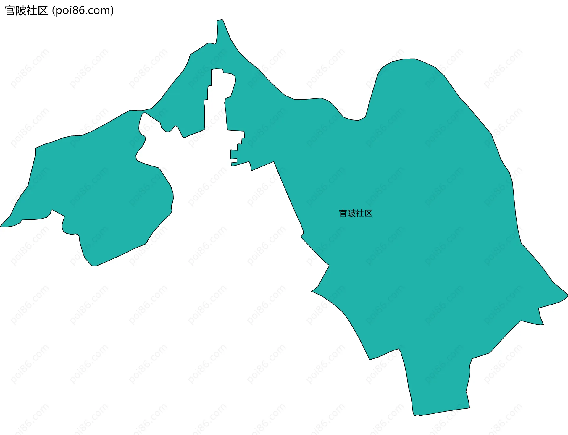 官陂社区边界地图