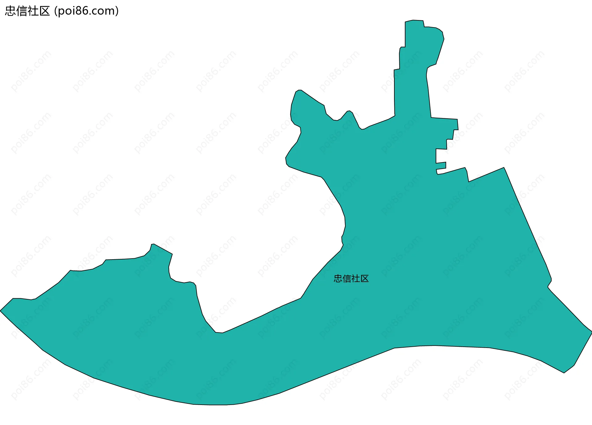 忠信社区边界地图