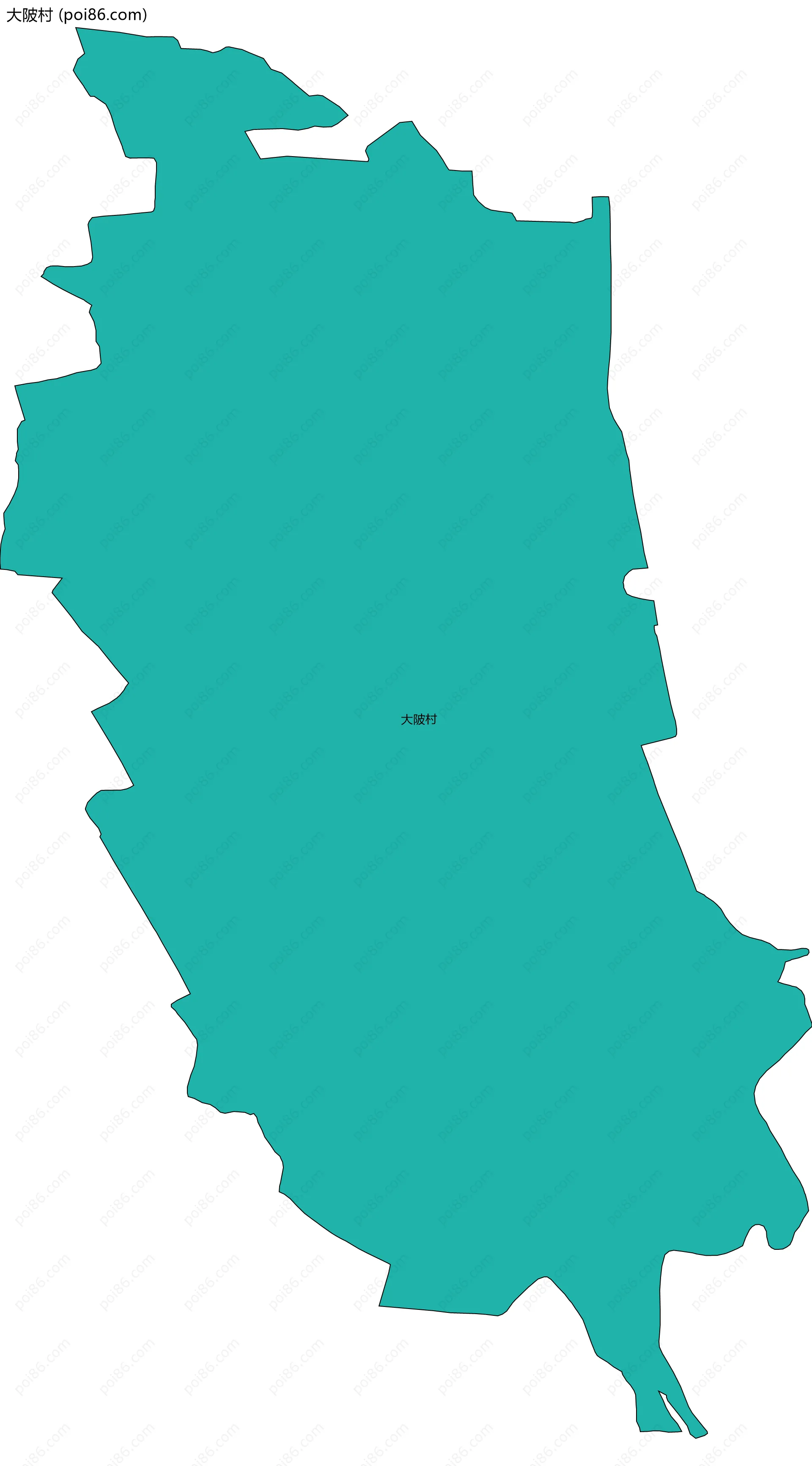 大陂村边界地图