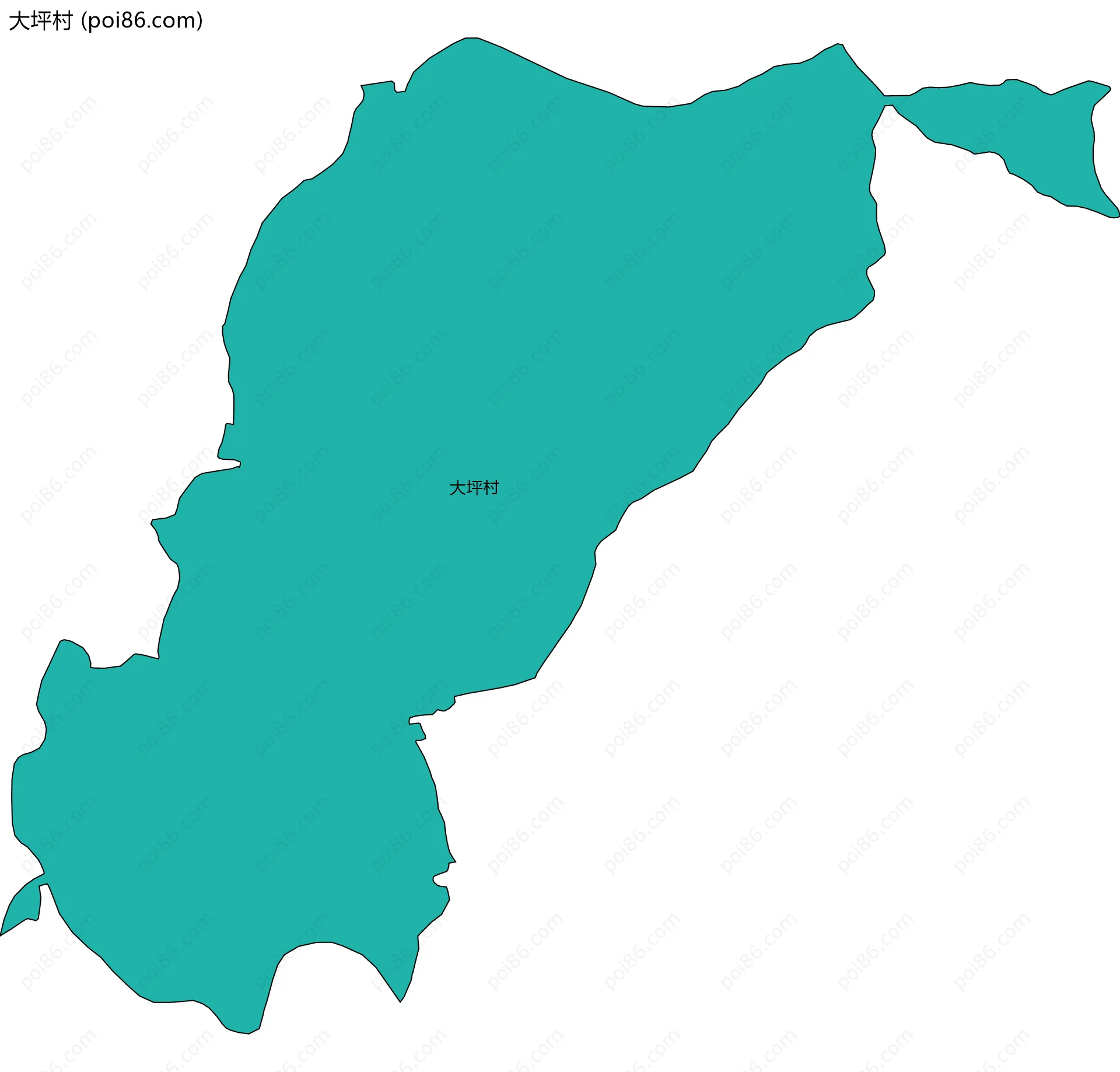 大坪村边界地图