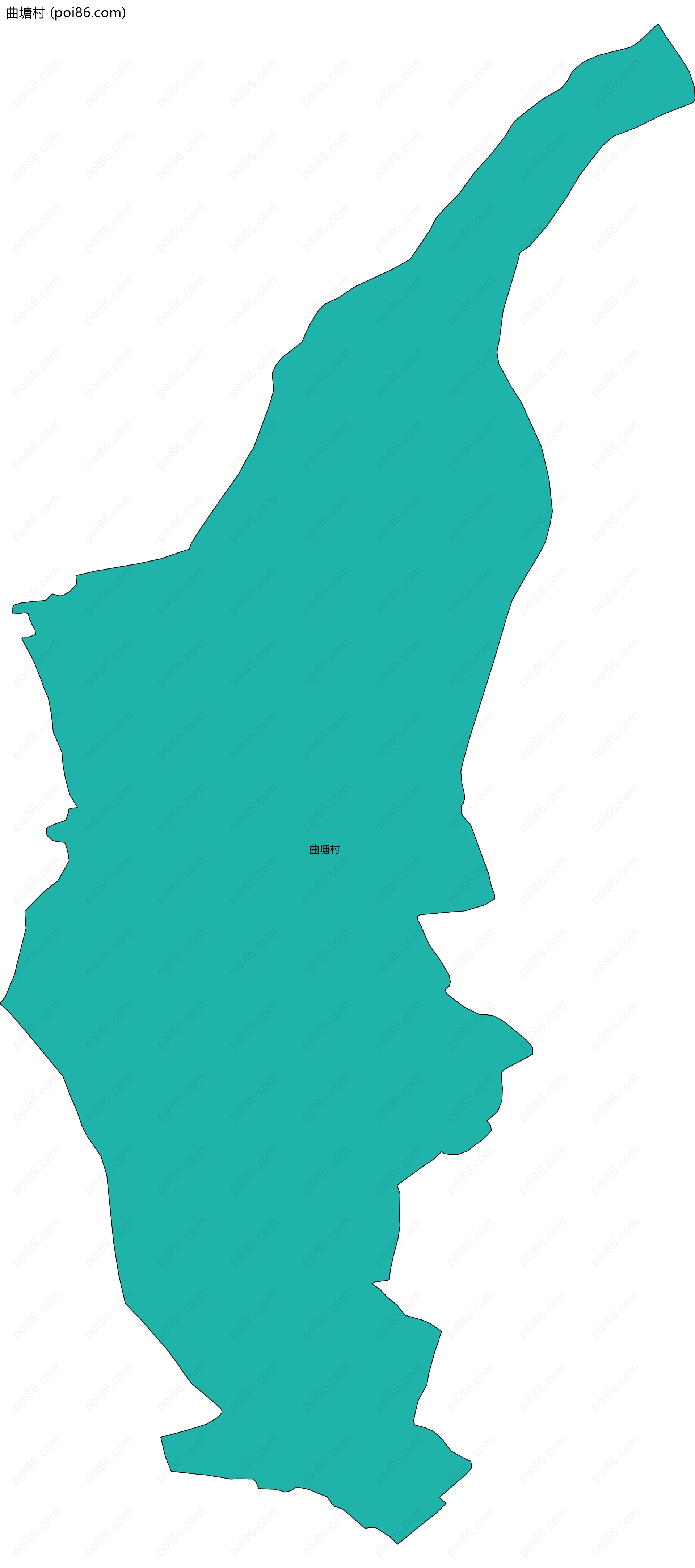 曲塘村边界地图