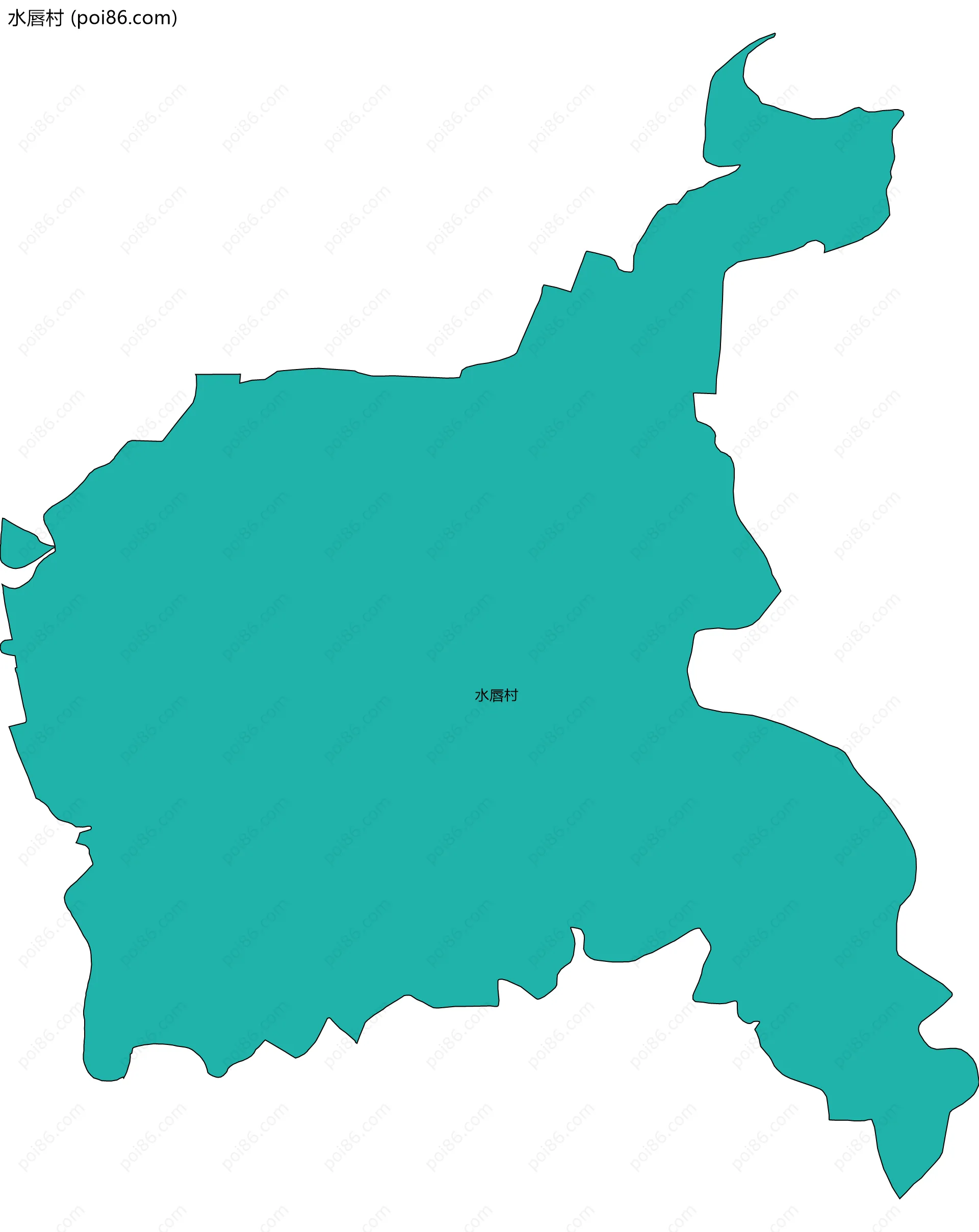 水唇村边界地图